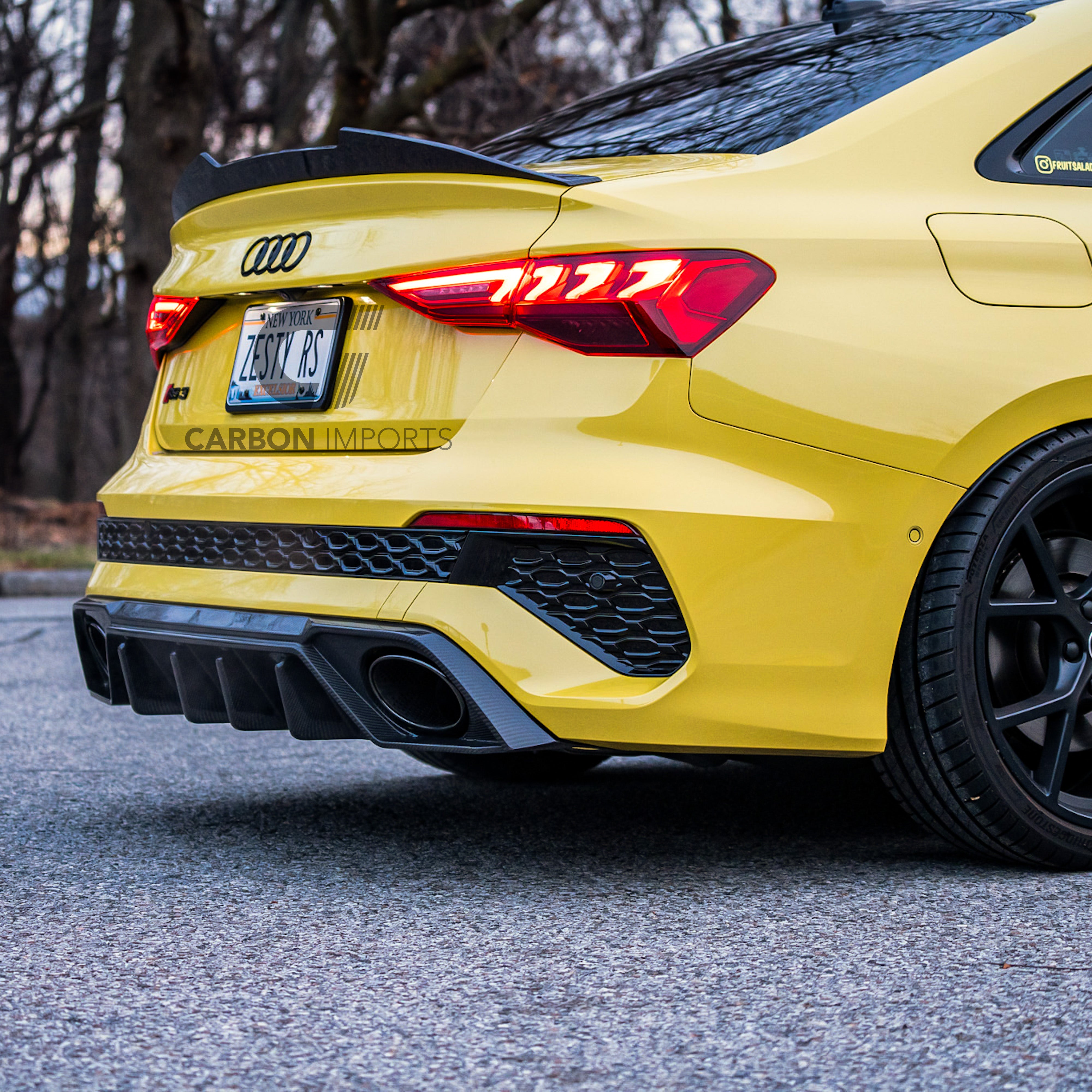 Audi A3/S3/RS3 8Y Carbon Fiber Trunk Lip 2021-2024 V2