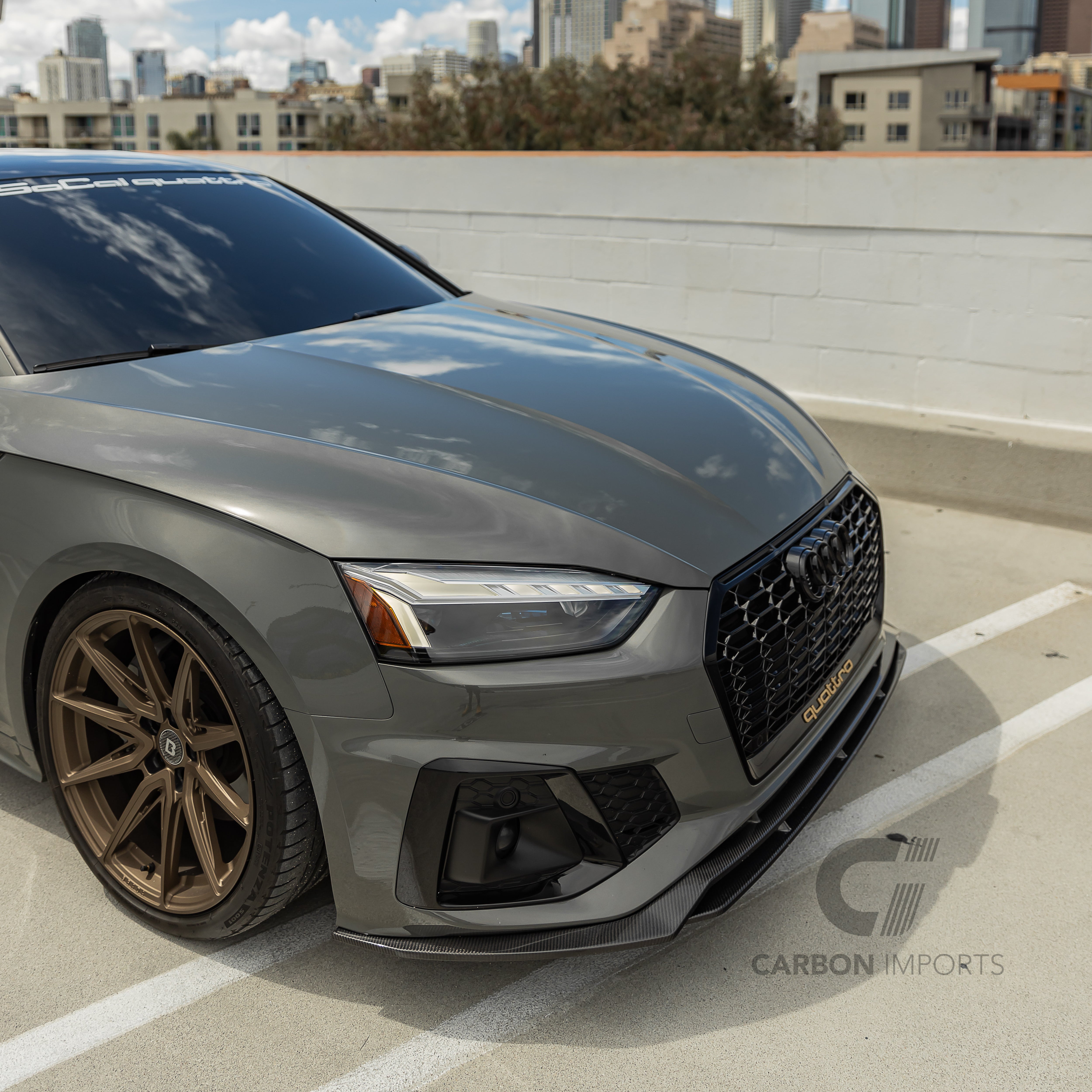 Audi S5/A5 S-Line B9.5 Carbon Fiber Front Lip 2020-2025 V1