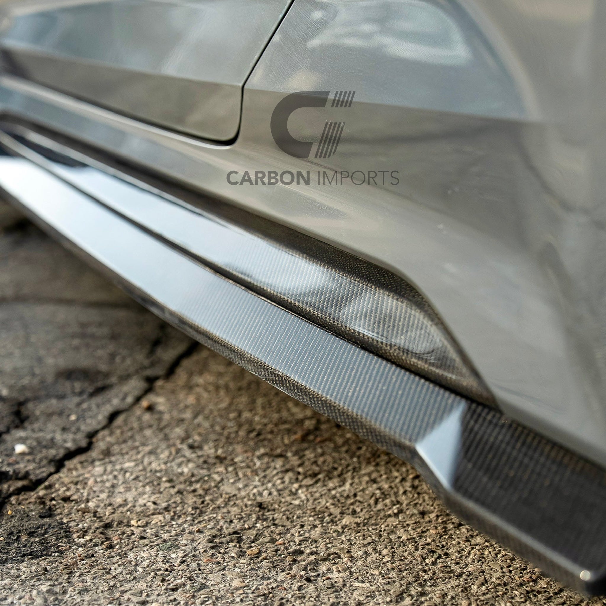 Audi RS5 B9.5 Carbon Fiber Side Rocker Trim 2020-2025