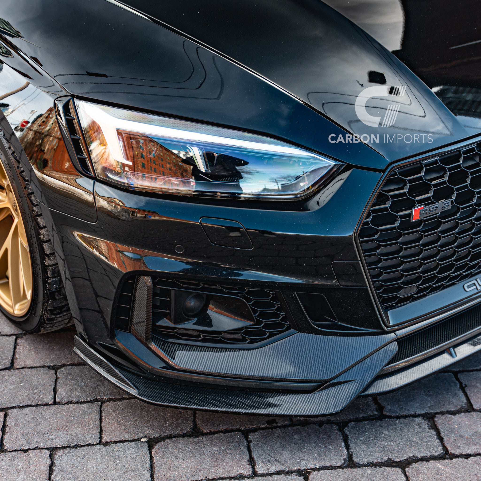 Audi RS5 B9 Carbon Fiber Front Bumper Trim 2017-2019