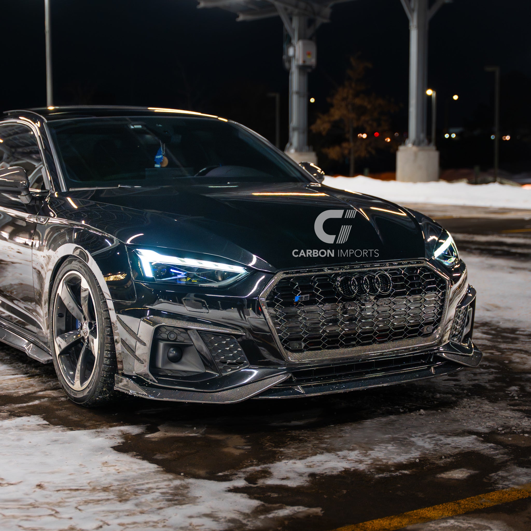 Audi S5/A5 B9.5 Carbon Fiber Front Lip 2020-2025 V2