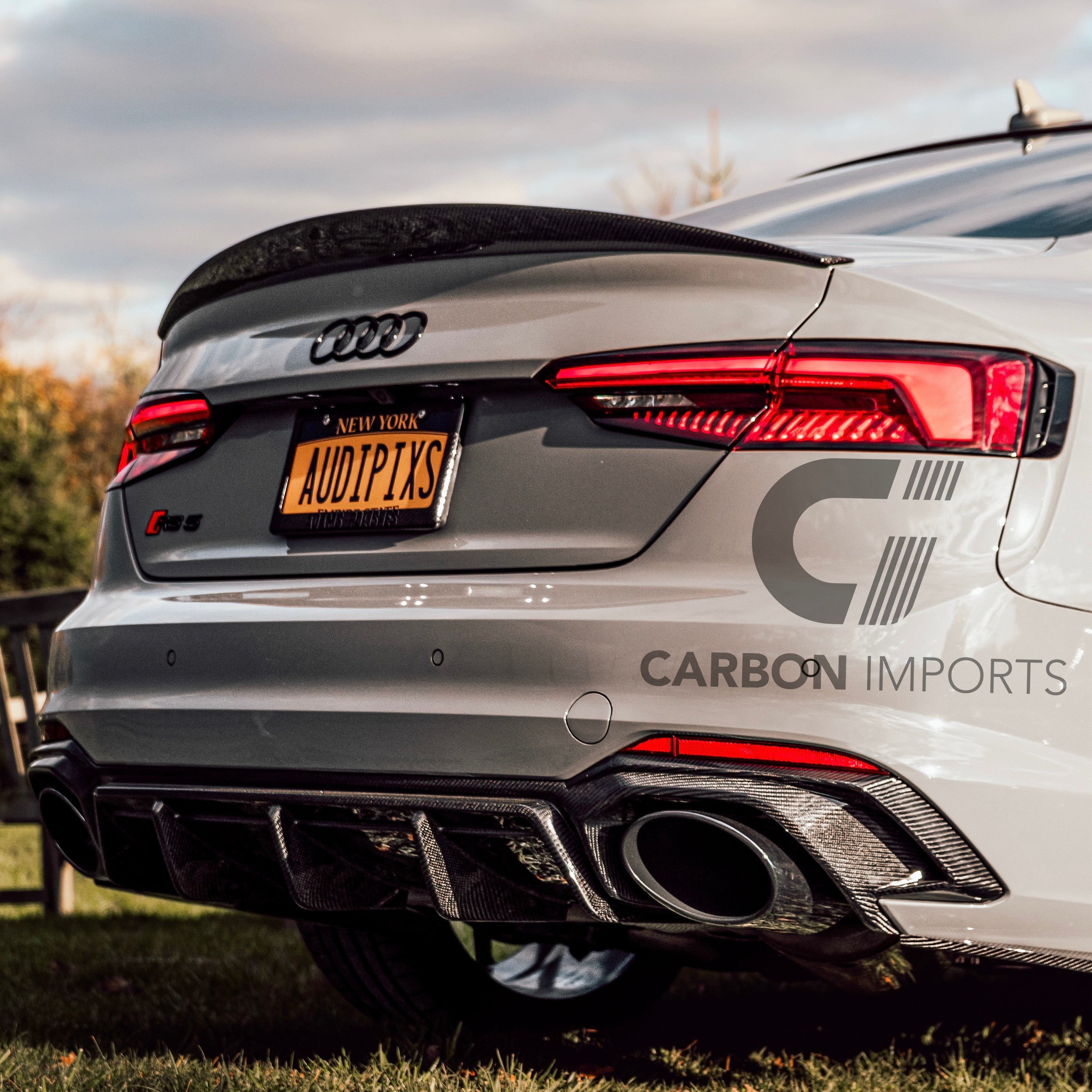Audi RS5 B9 Carbon Fiber Rear Diffuser 2017-2019