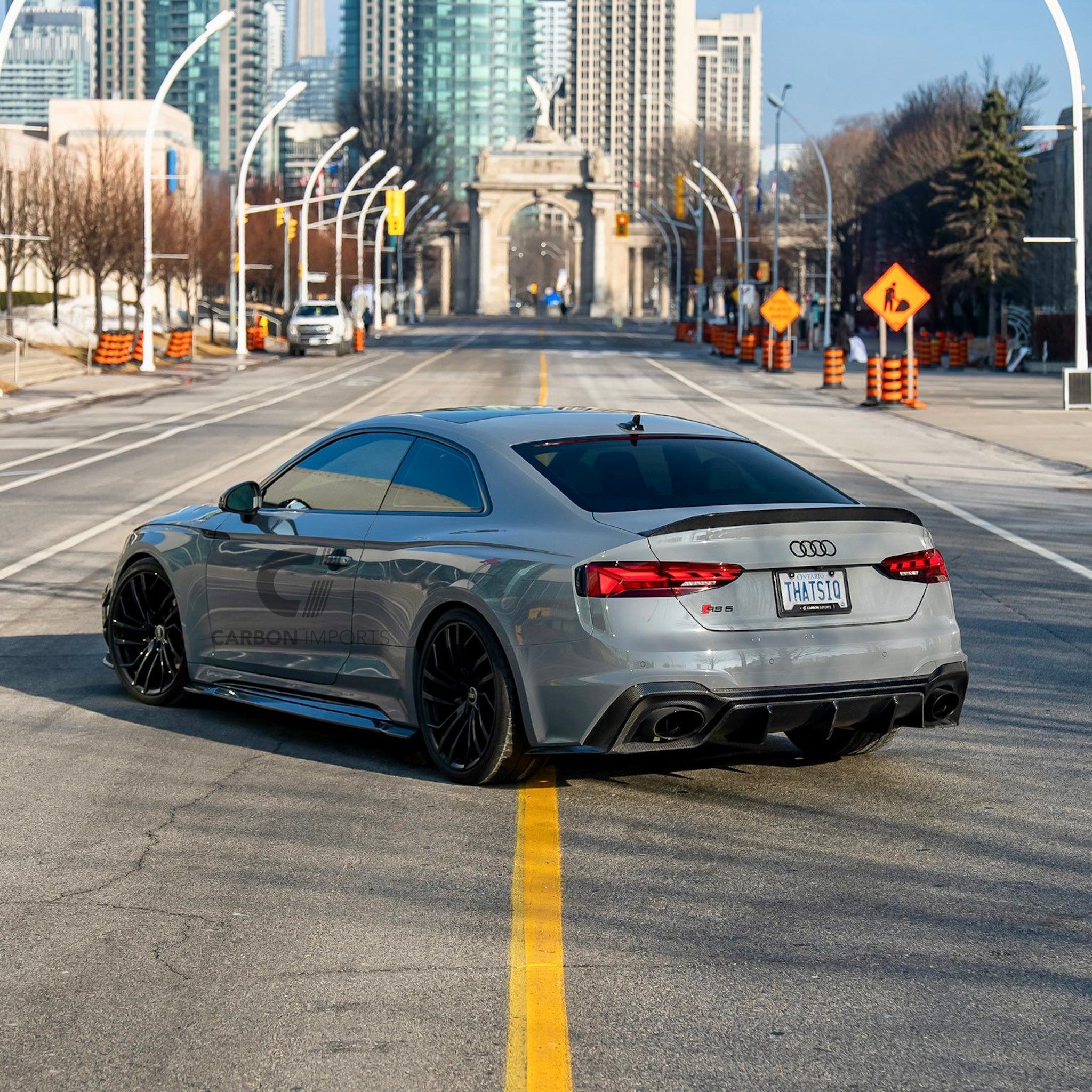 Audi RS5 B9.5 Carbon Fiber Side Rocker Trim 2020-2025