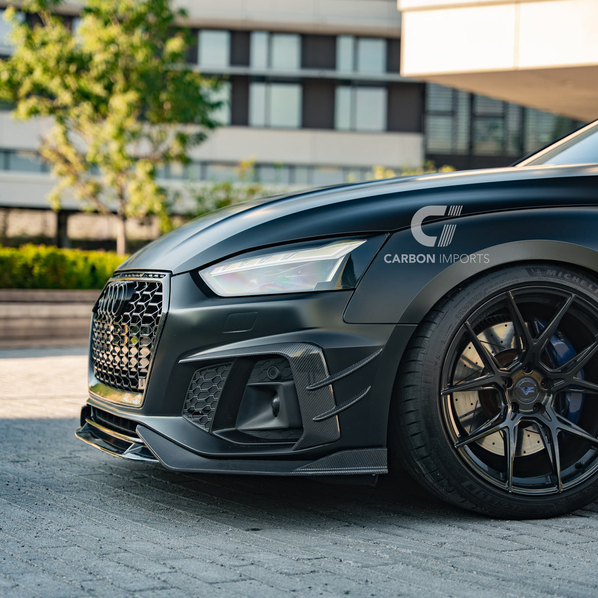 Audi S5/A5 S-Line B9.5 Carbon Fiber Fog Canards 2020-2025 V2