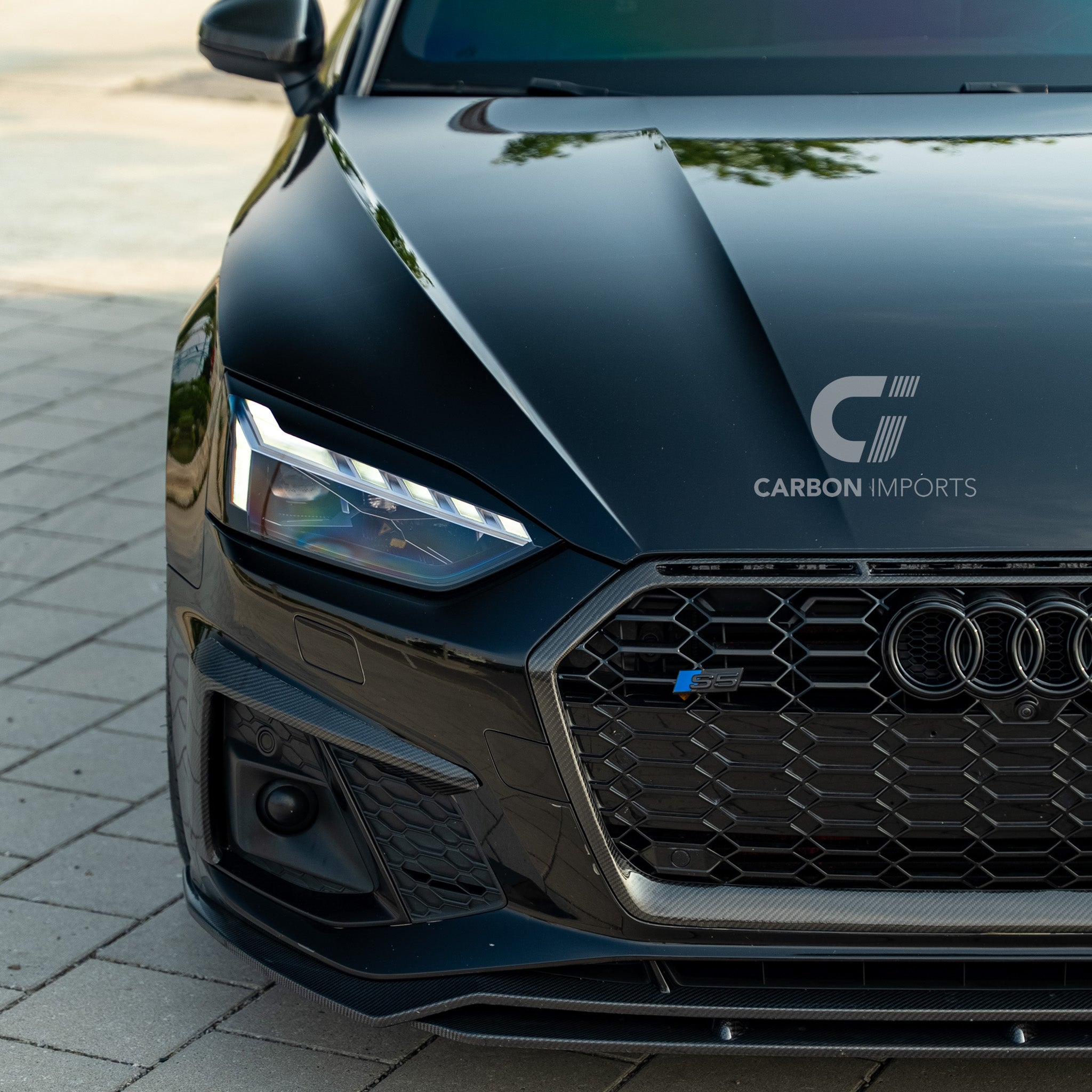 Audi S5/A5 S-Line B9.5 Carbon Fiber Fog Canards 2020-2025 V1