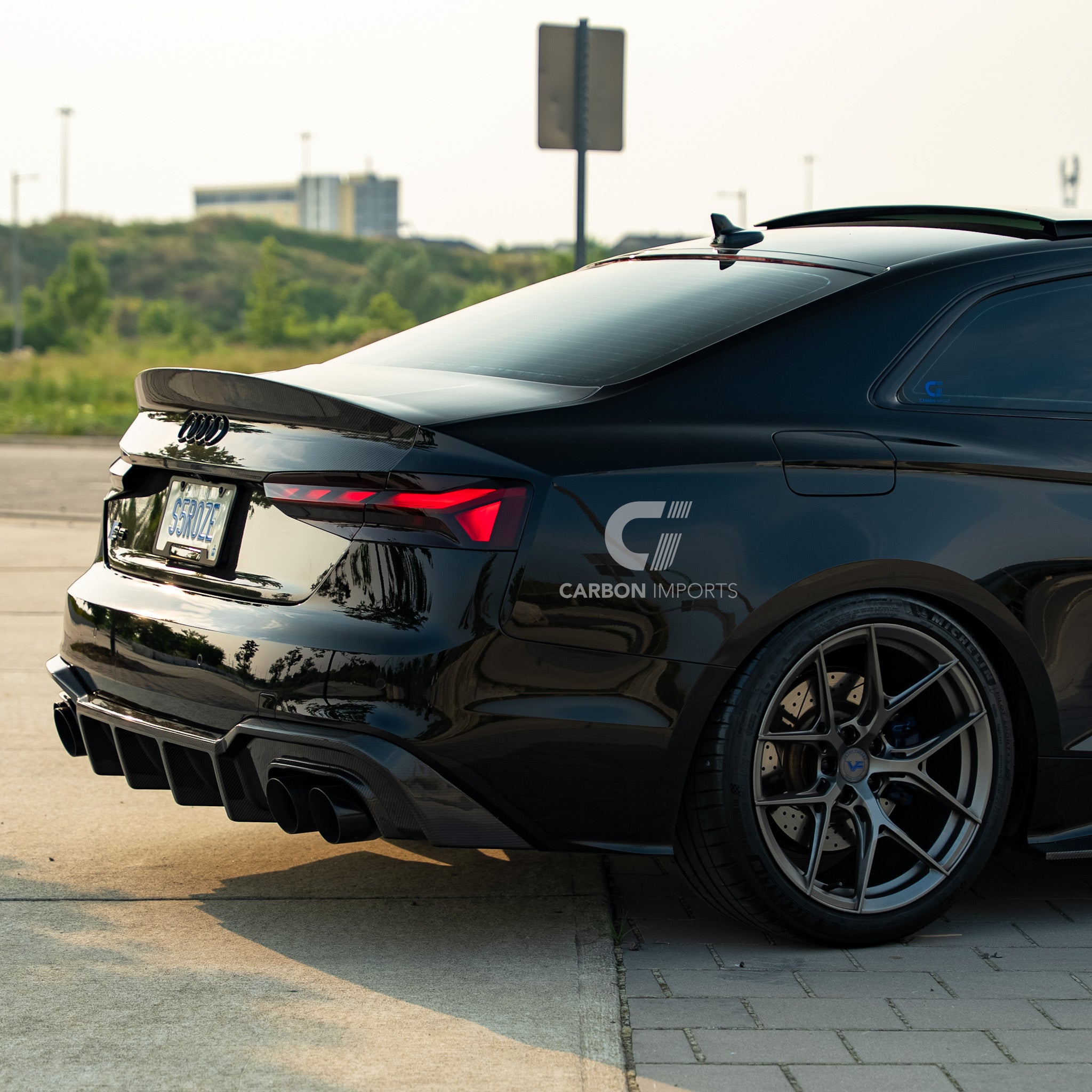 Audi S5/A5 S-Line B9.5 Carbon Fiber Rear Diffuser 2020-2025 V1
