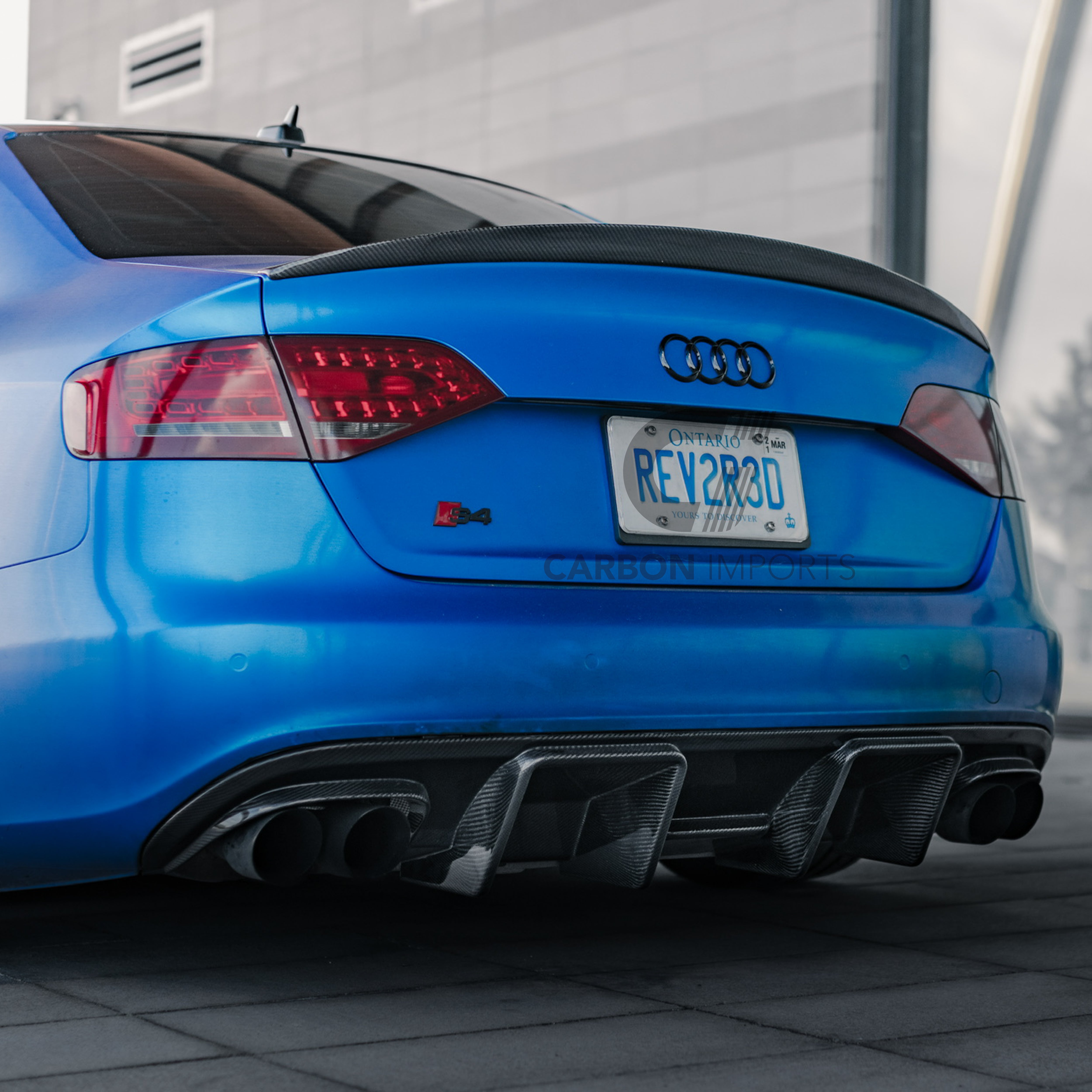 Audi S4/A4 S-Line B8 Carbon Fiber Rear Diffuser 2009-2012