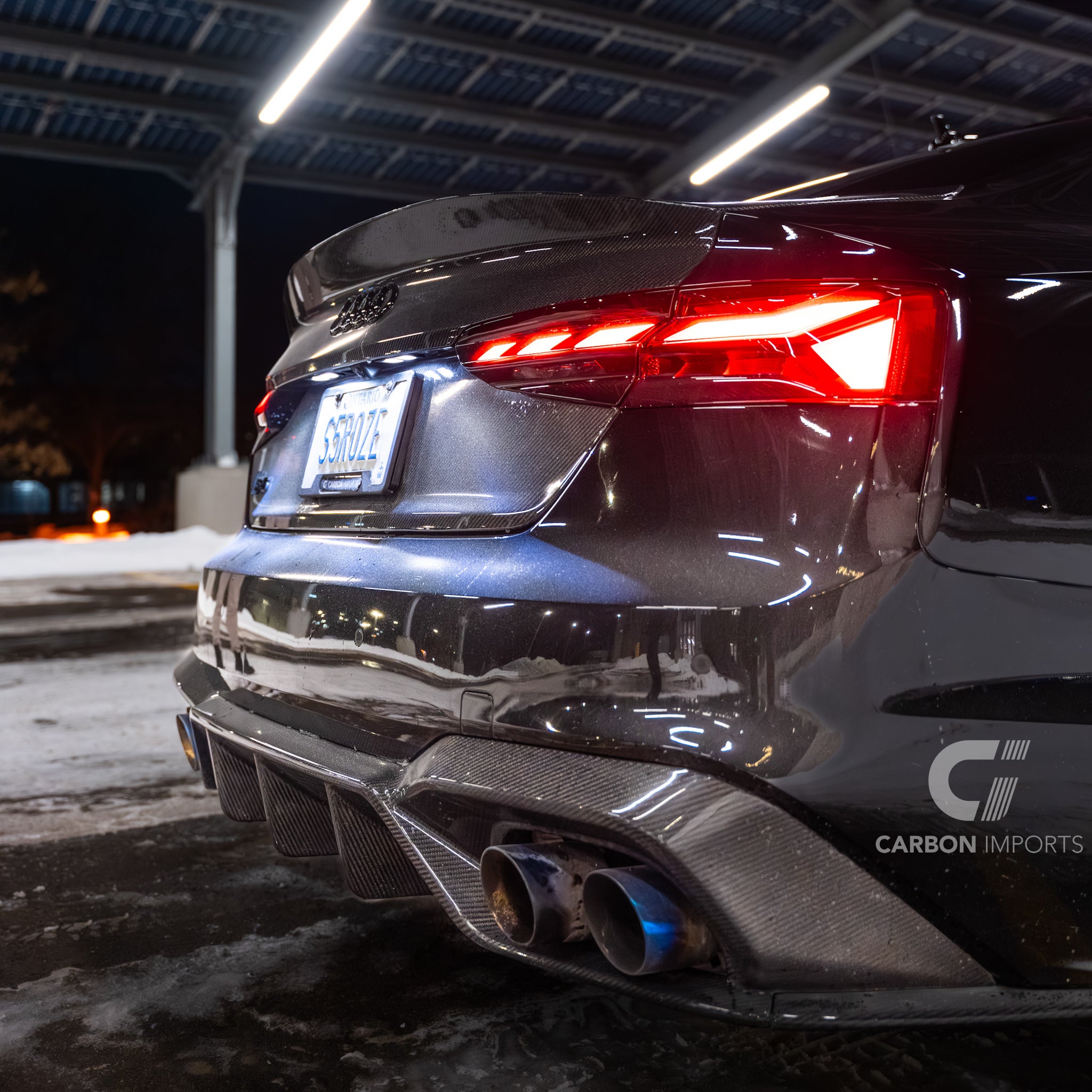 Audi S5/A5 S-Line B9.5 Carbon Fiber Rear Diffuser 2020-2025 V2