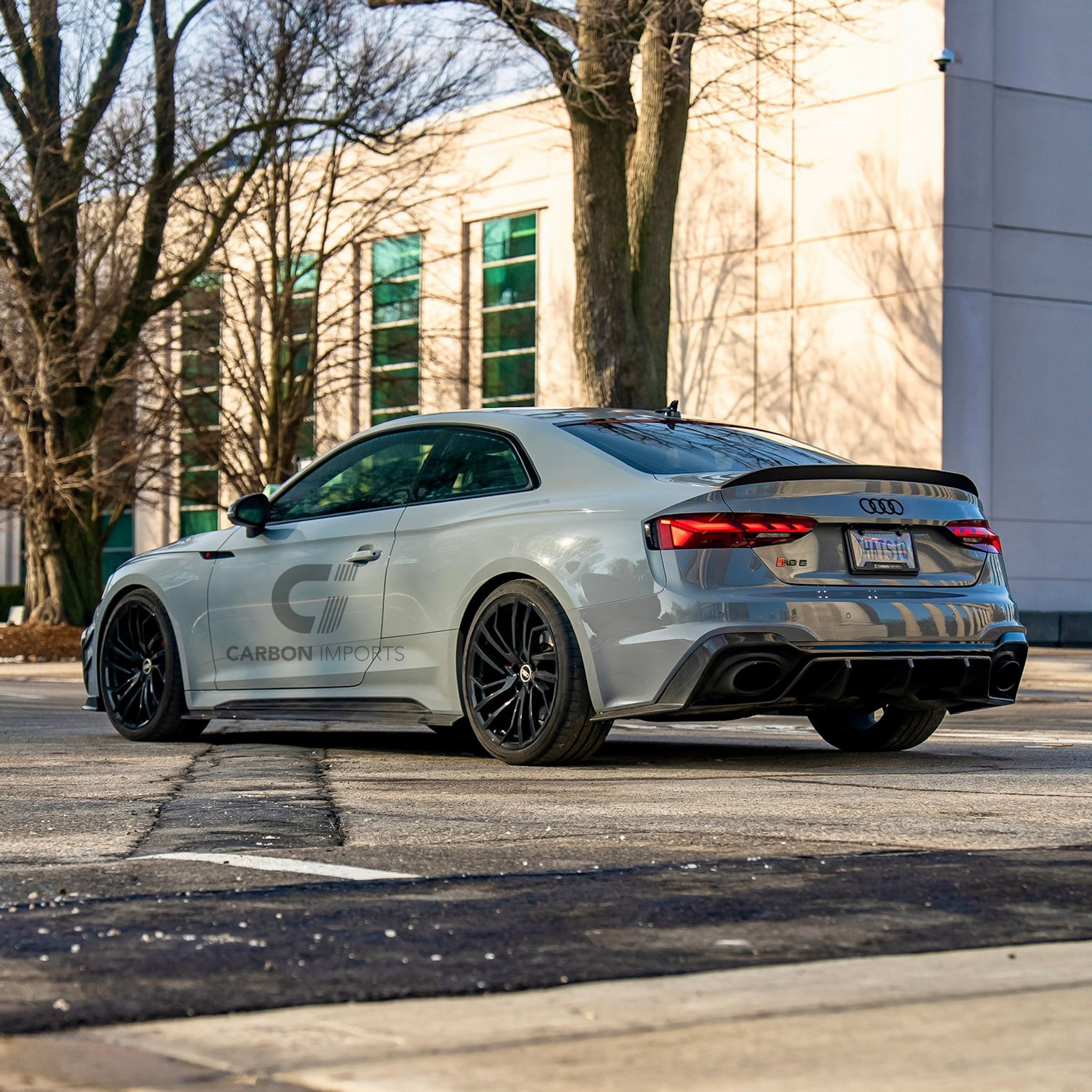 Audi RS5 B9.5 Carbon Fiber Side Rocker Trim 2020-2025