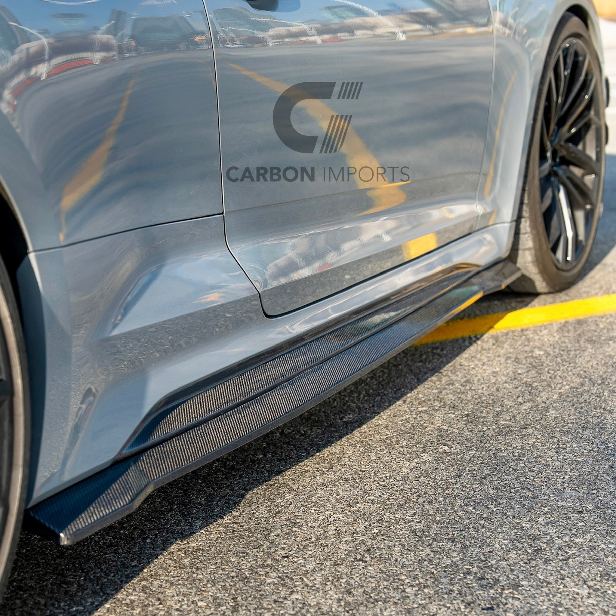 Audi RS5 B9.5 Carbon Fiber Side Rocker Trim 2020-2025