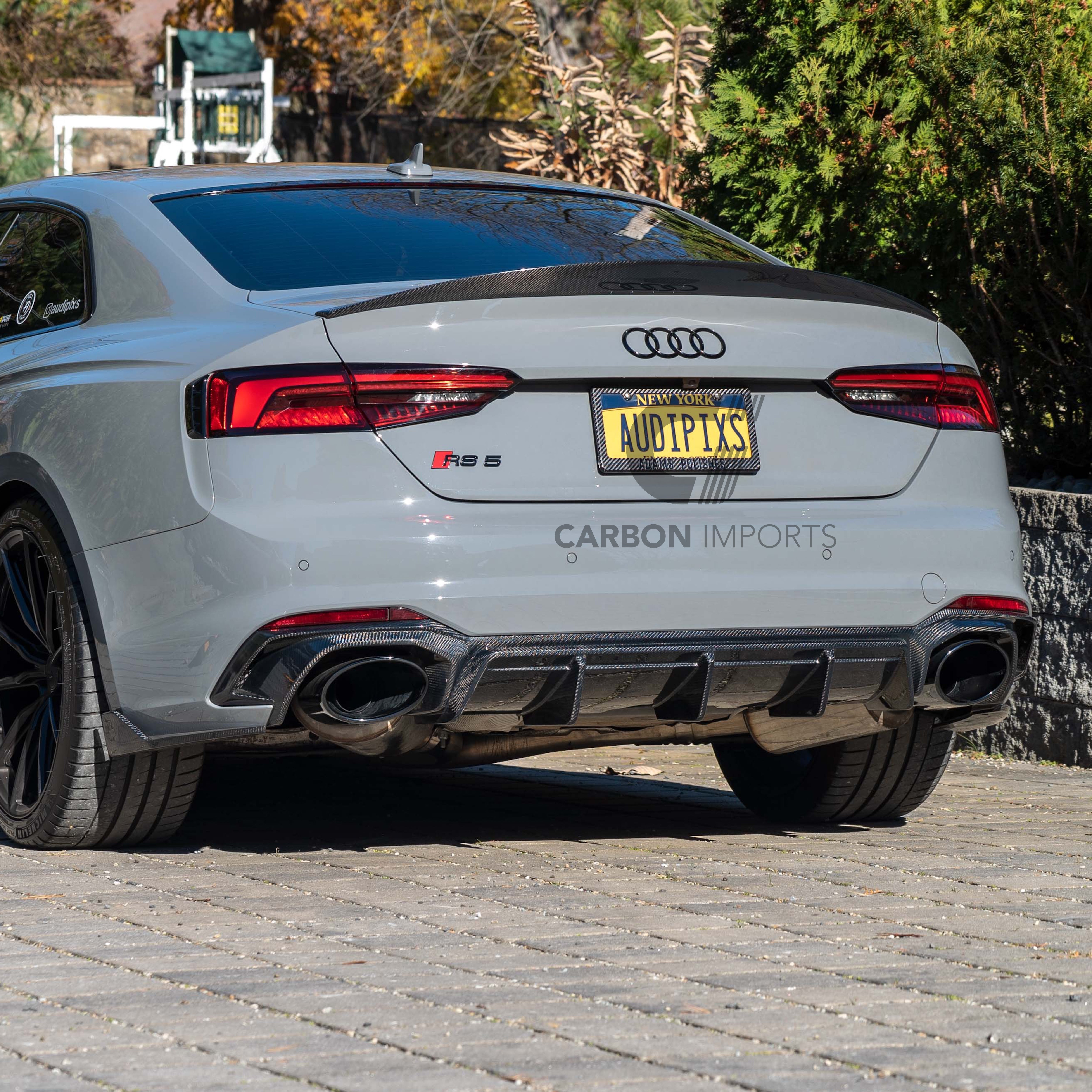 Audi RS5 B9 Rear Carbon Fiber Bumper Canards 2017-2019