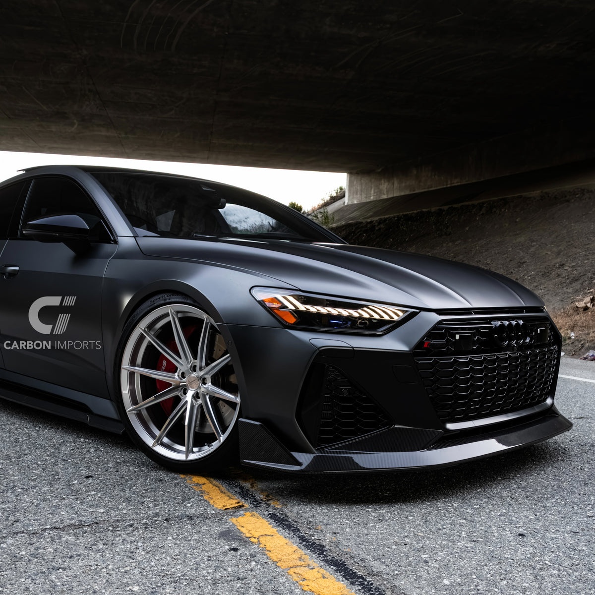 Audi RS6/RS7 C8 Carbon Fiber Front Lip V2 2020-2026