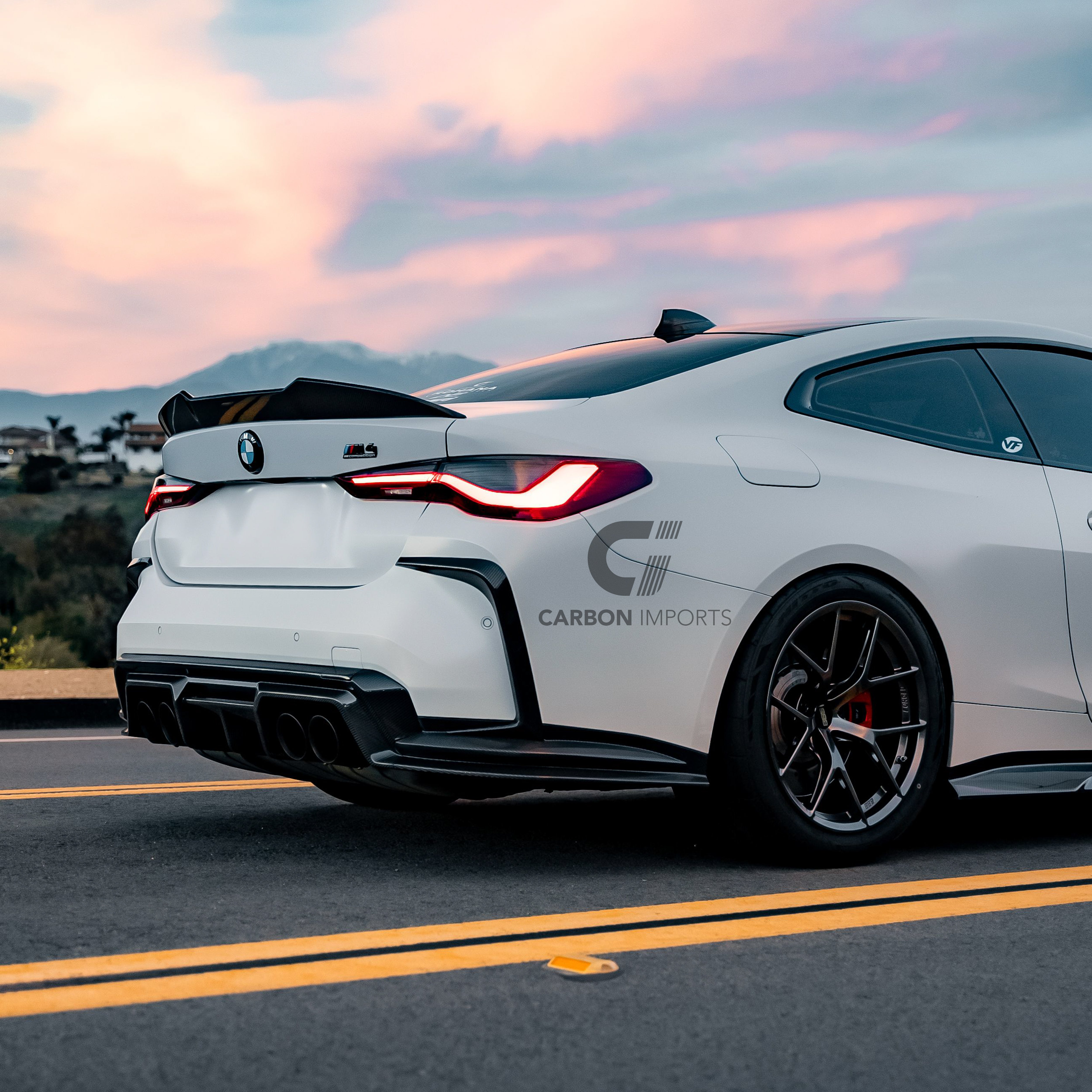 BMW M4 G82/G83 Carbon Fiber Rear Bumper Canards 2020-2026