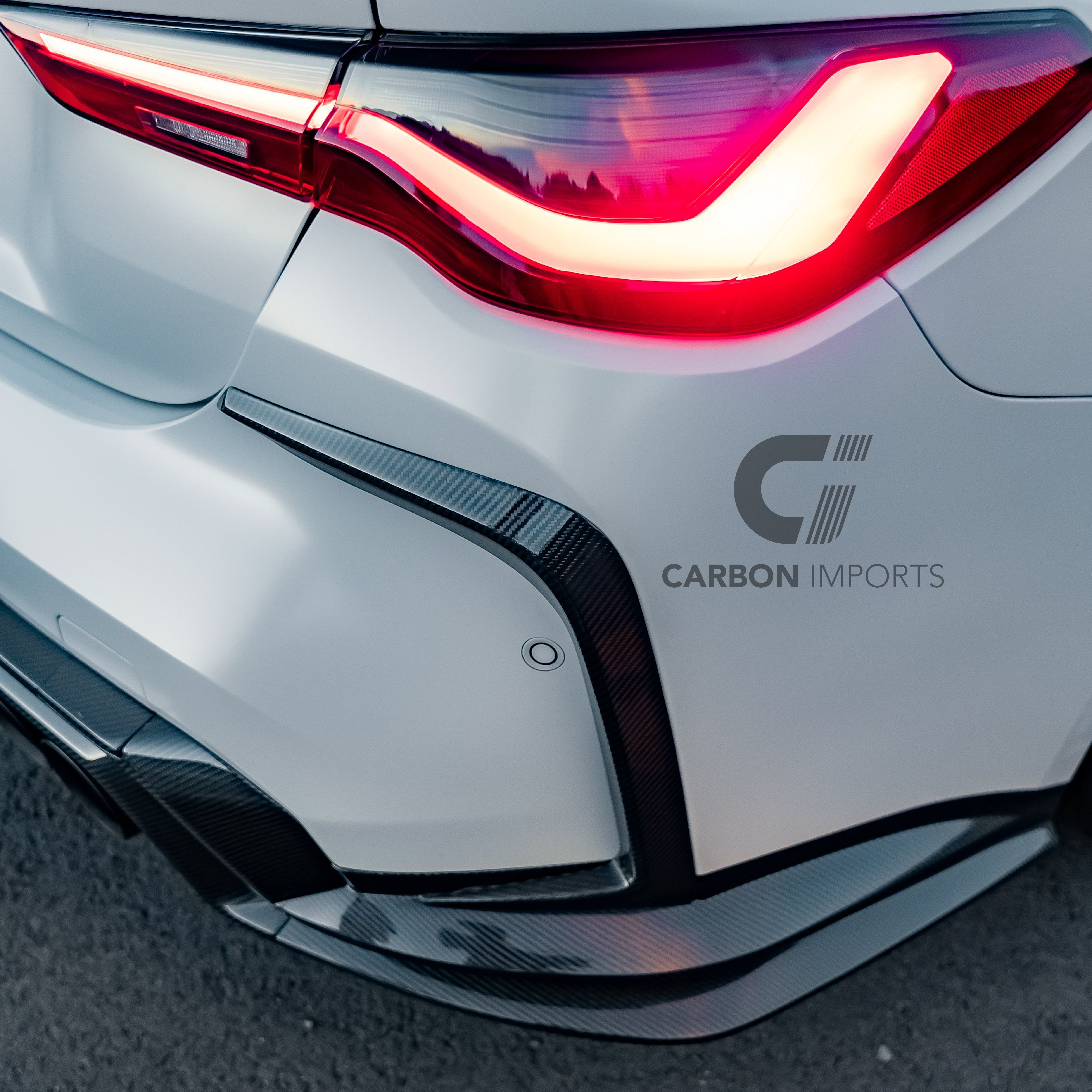 BMW M4 G82/G83 Carbon Fiber Rear Bumper Canards 2020-2026