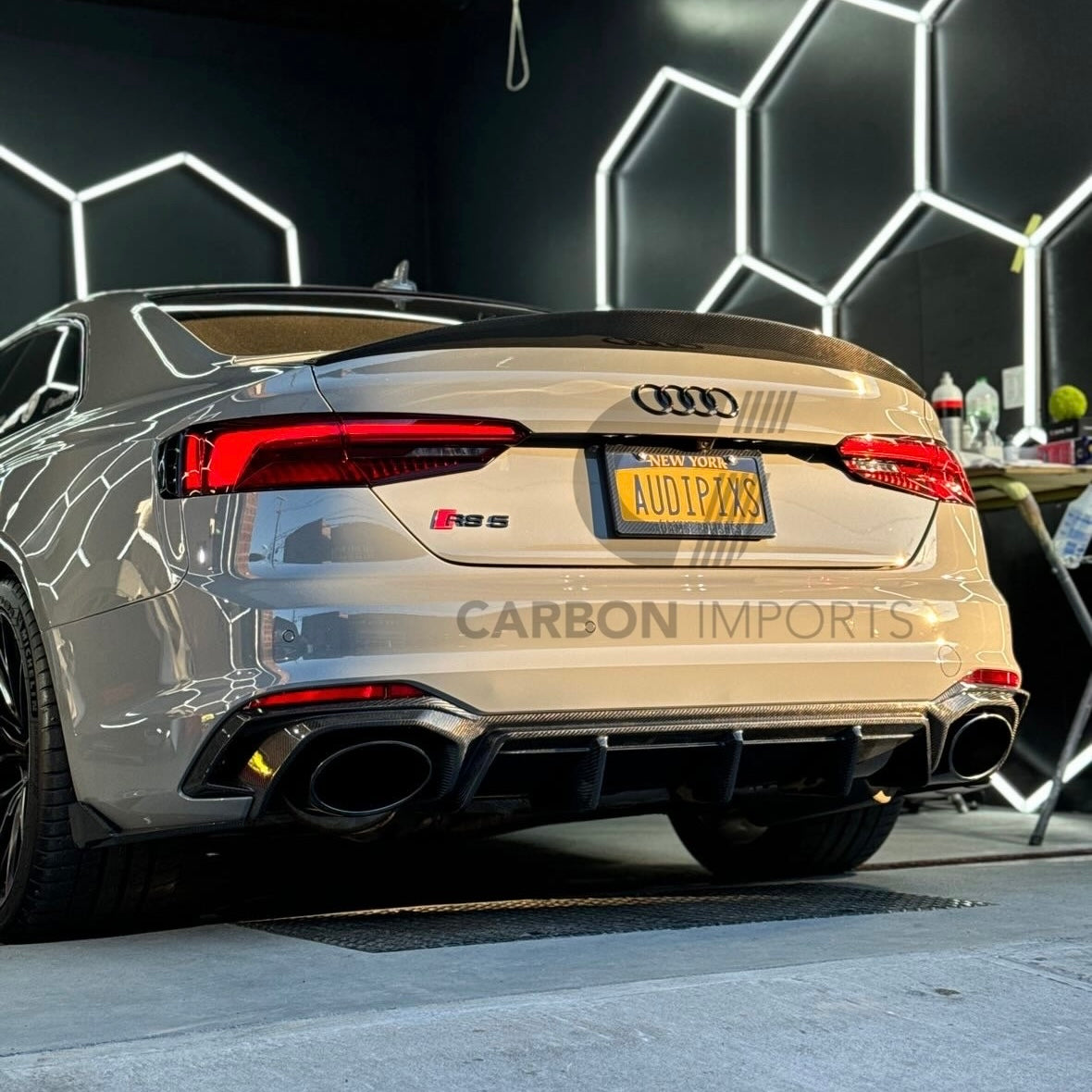 Audi RS5 B9 Carbon Fiber Rear Diffuser 2017-2019