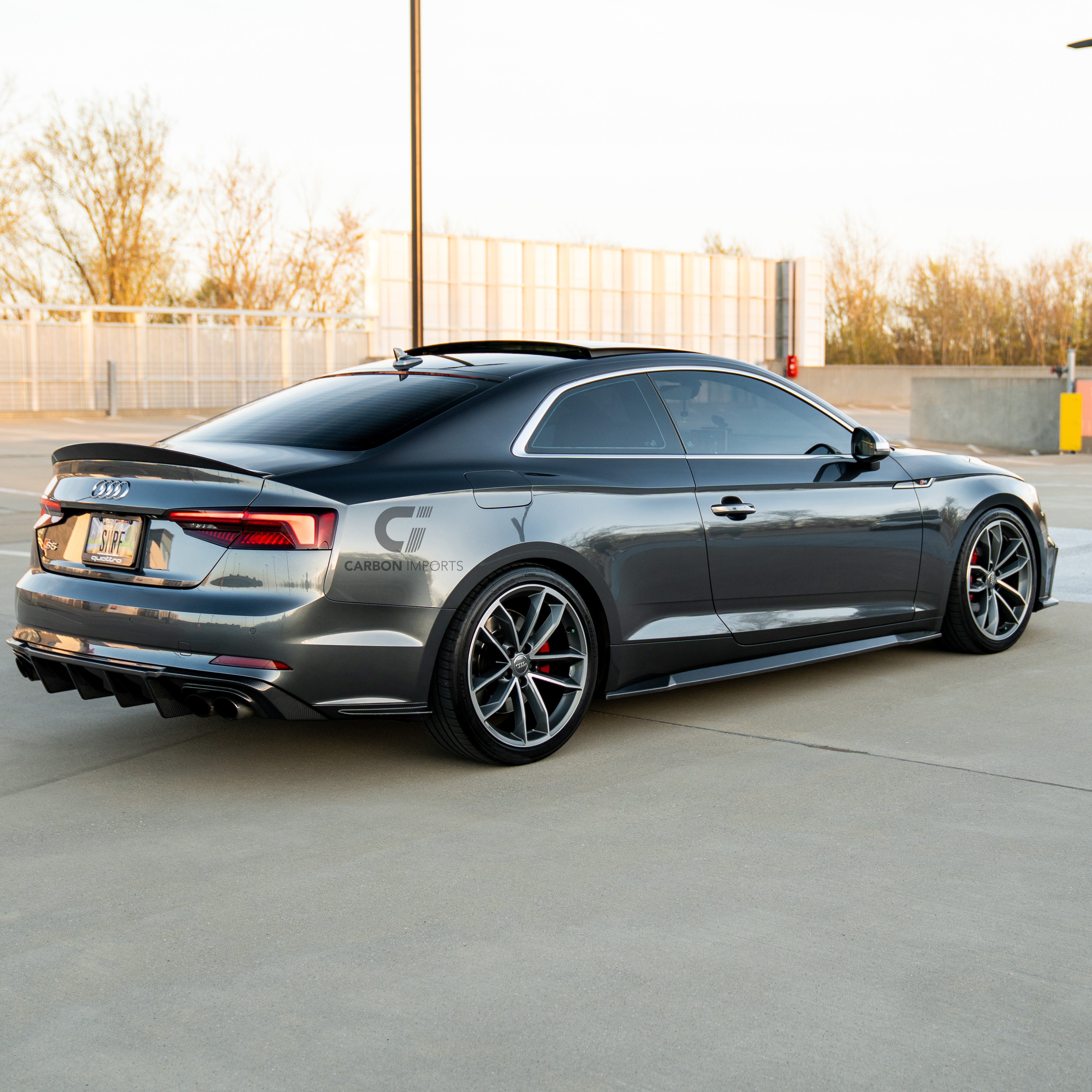 Audi S5/A5 B9 Carbon Fiber Rear Bumper Canards 2017-2019