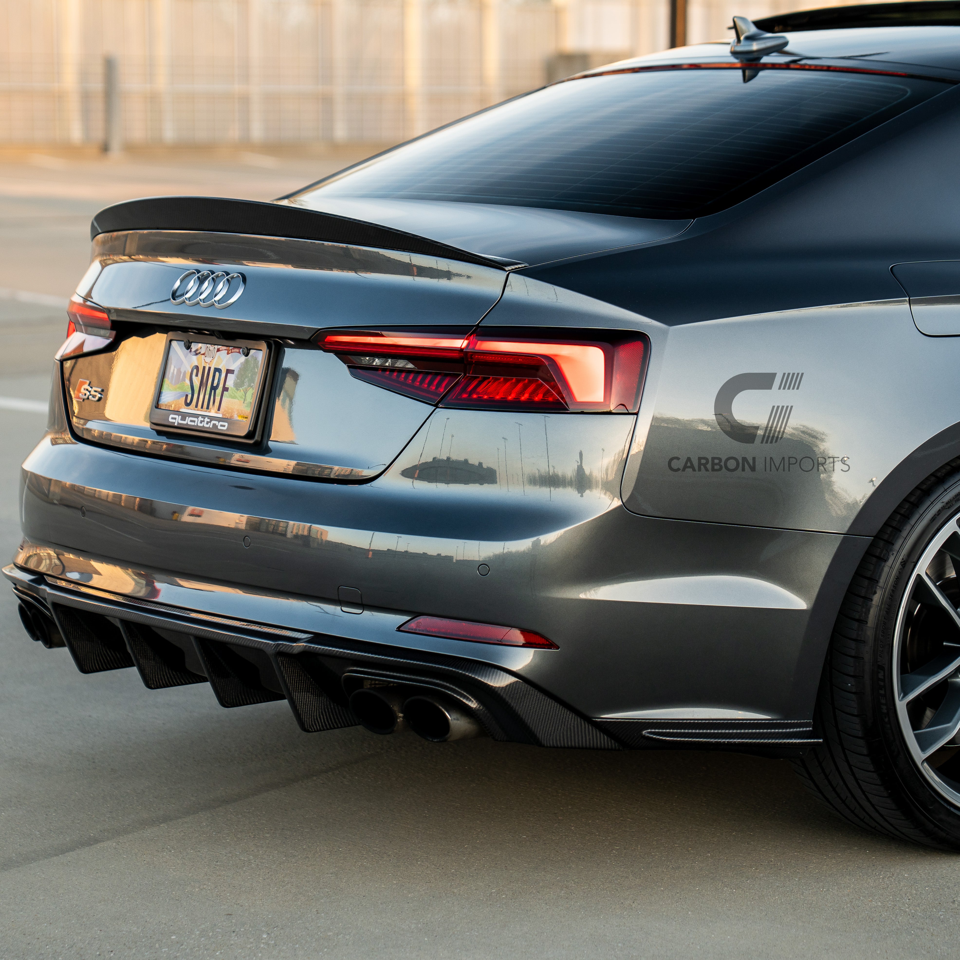 Audi S5/A5 B9 Carbon Fiber Rear Bumper Canards 2017-2019
