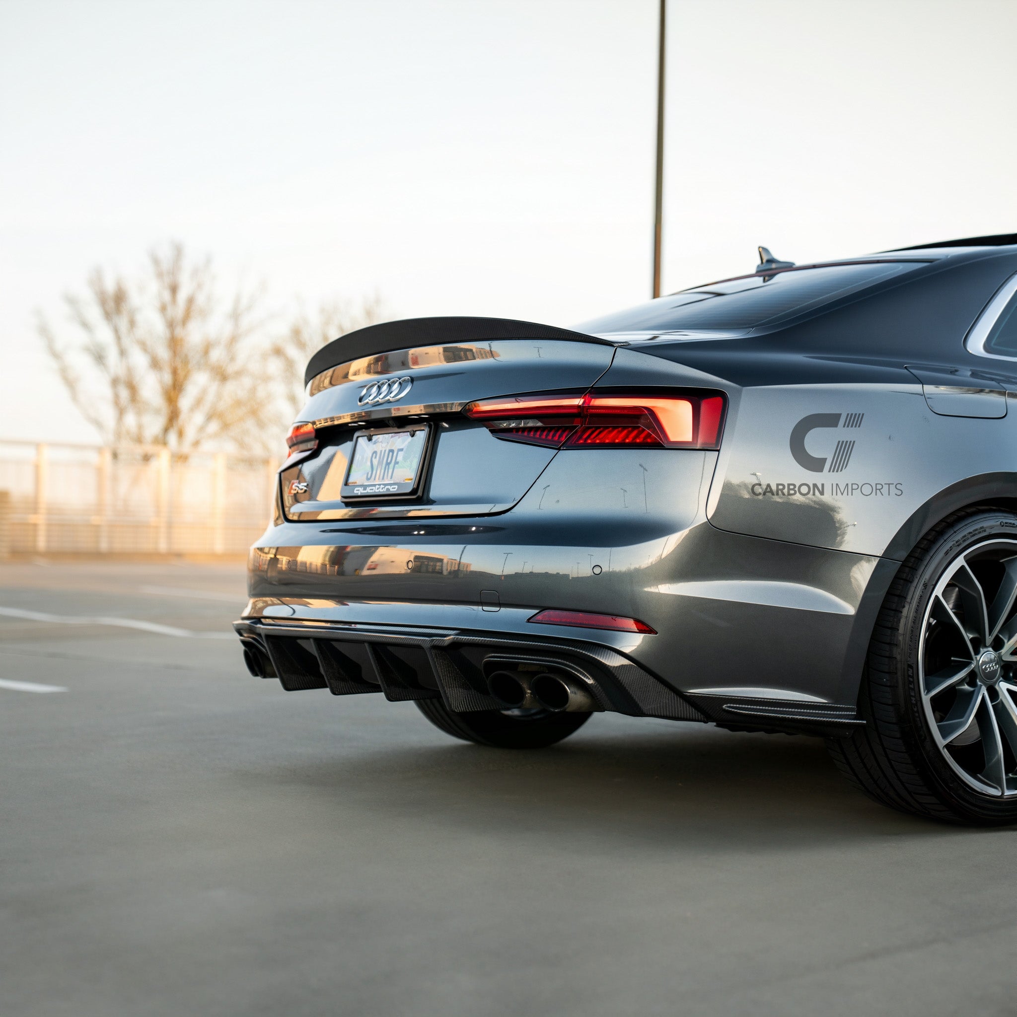 Audi S5/A5 S-Line B9 Carbon Fiber Rear Diffuser 2017-2019