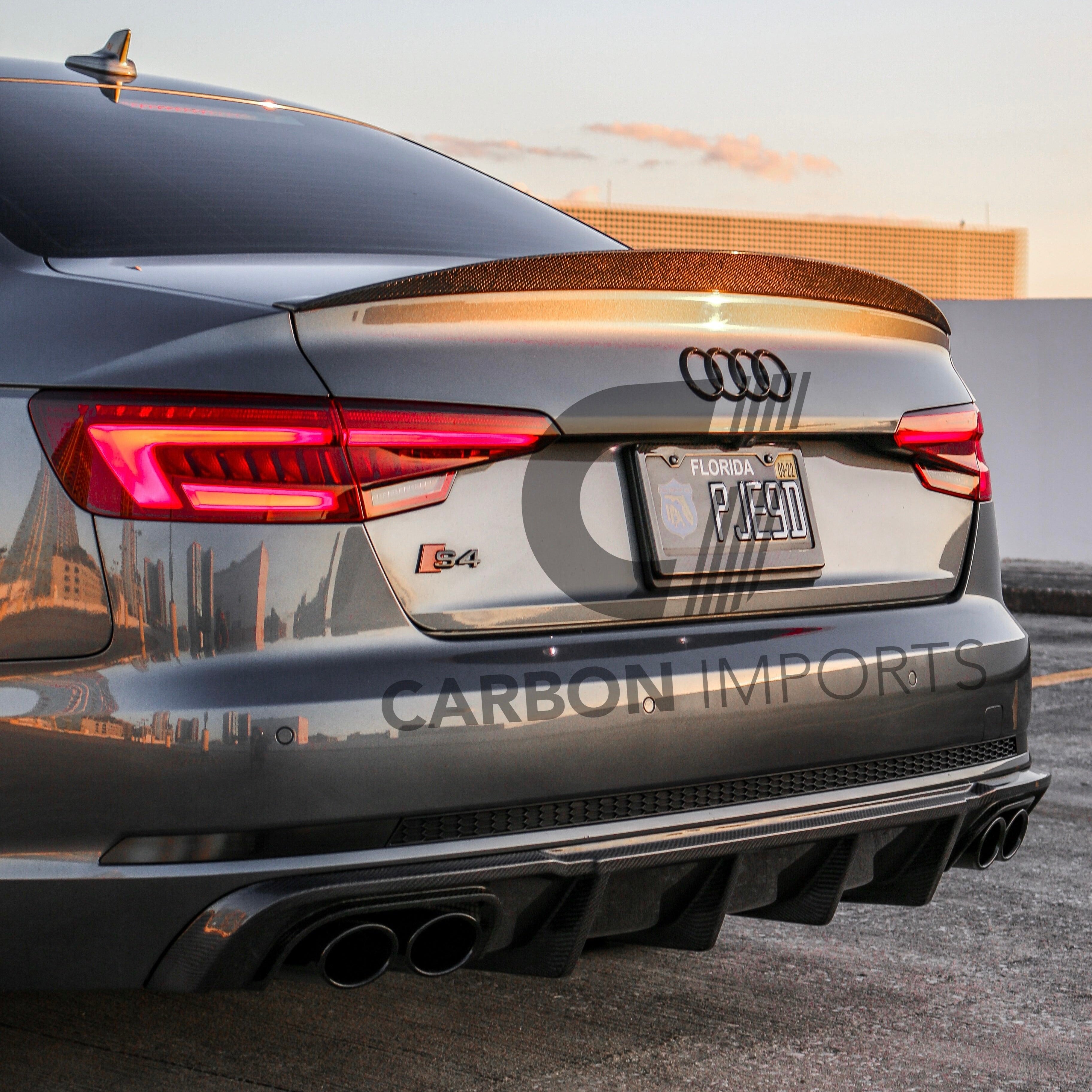 Audi S4/A4 B9/B9.5 Carbon Fiber Trunk Lip 2017-2025 Lowkick Version