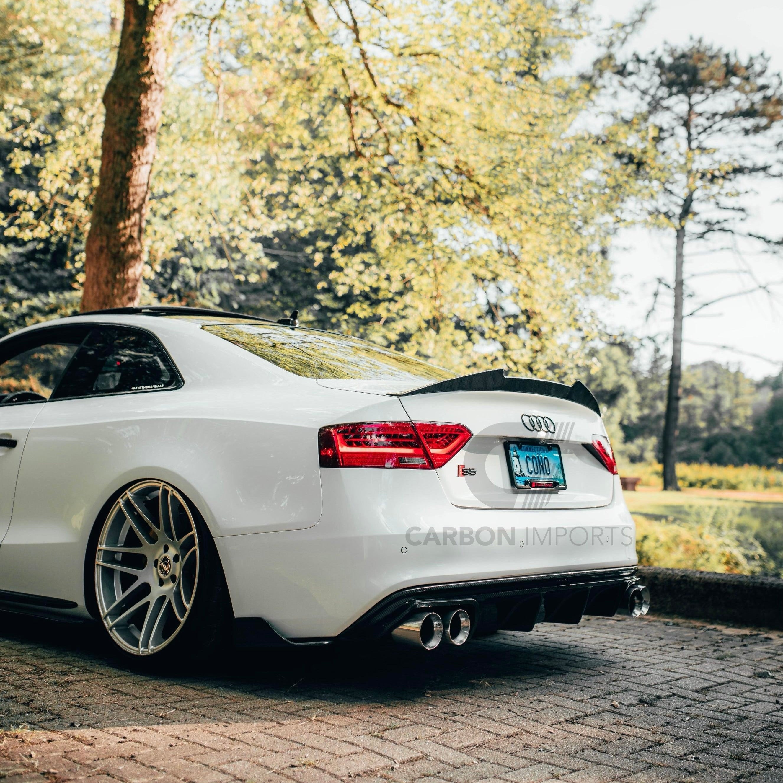 Audi S5 B8/B8.5 Carbon Fiber Trunk Lip 2007-2016 V2