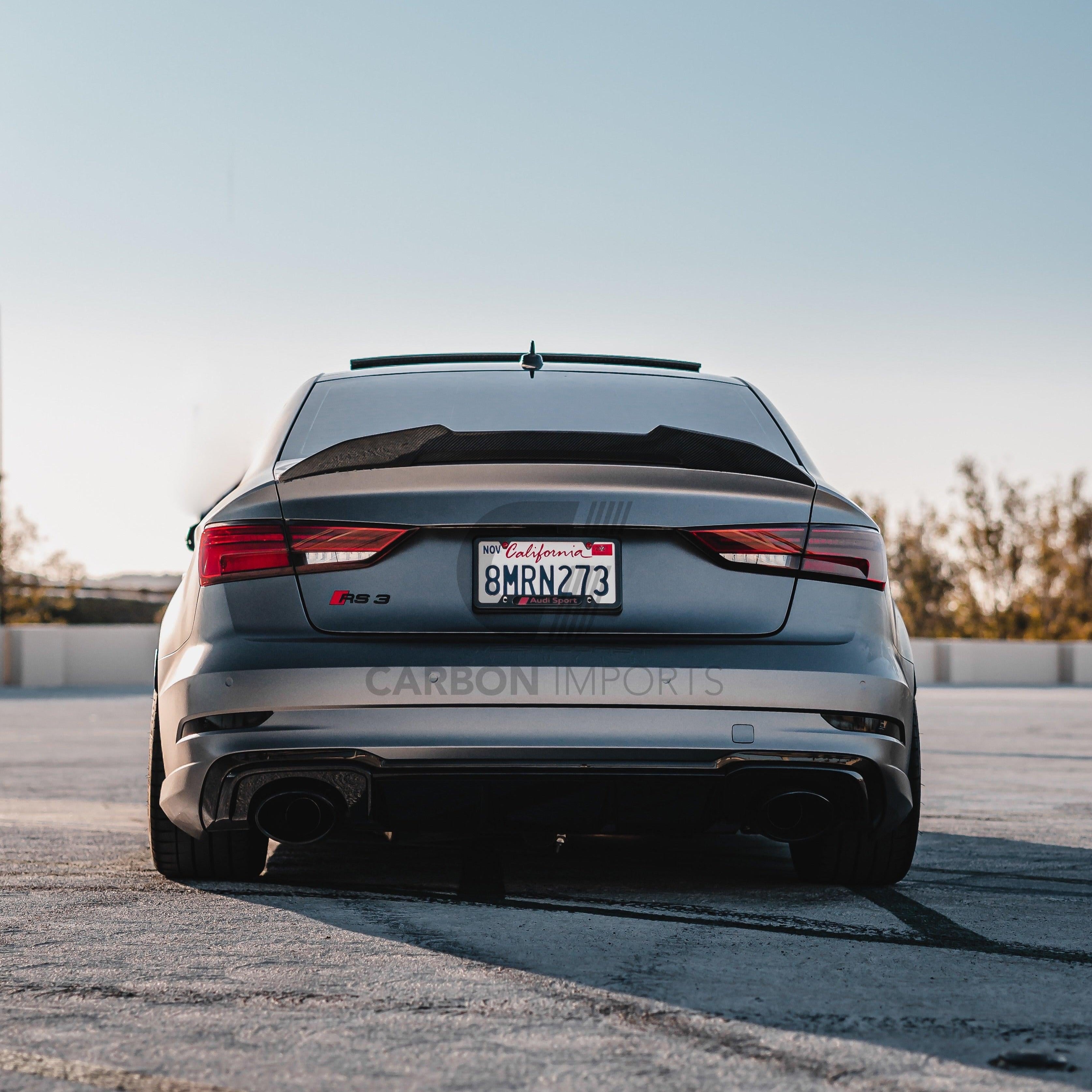 Audi A3/S3/RS3 8V Carbon Fiber Trunk Lip 2015-2020 V4