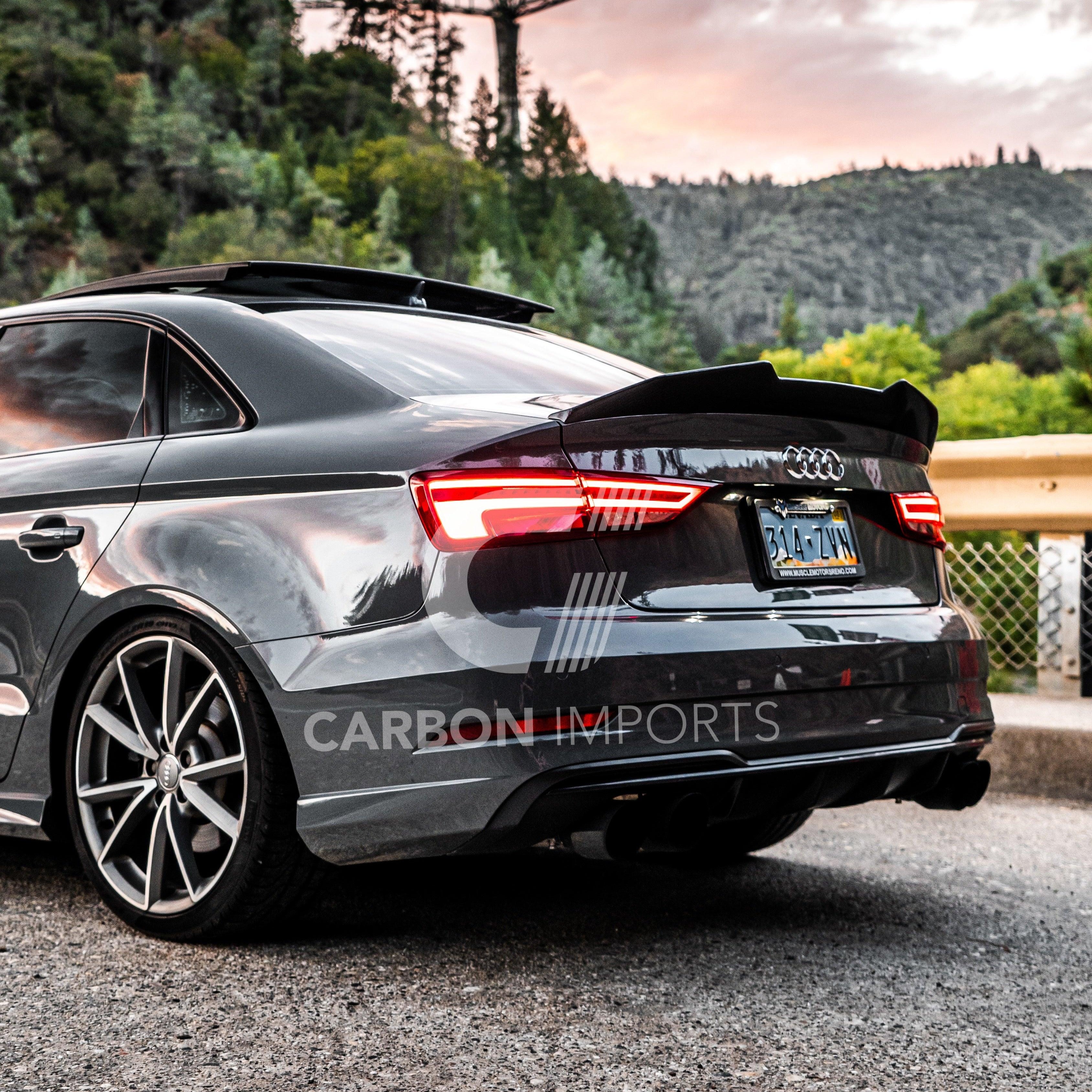 Audi A3/S3/RS3 8V Carbon Fiber Trunk Lip 2015-2020 V4
