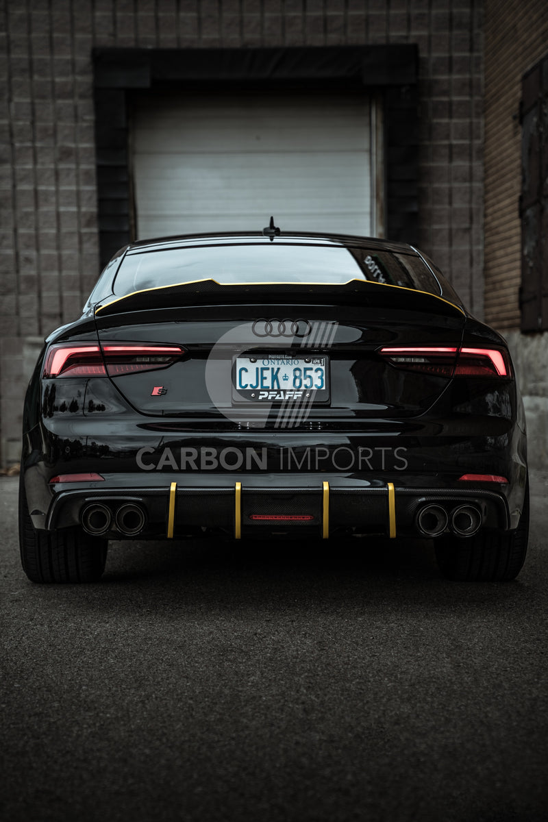 Audi A5/S5/RS5 2017-2024 B9/B9.5 Carbon Fiber Trunk Lip V4