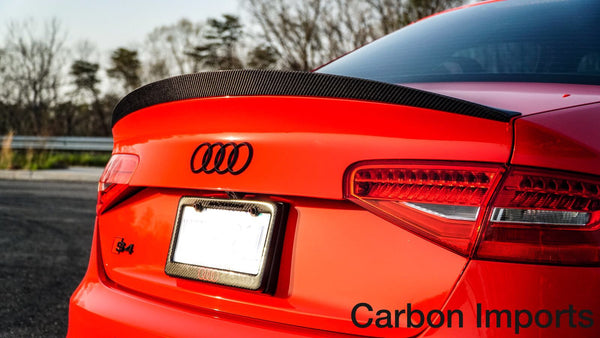 Audi S4 2009-2016 B8/B8.5  Carbon Fiber Trunk Lip LowKick Version