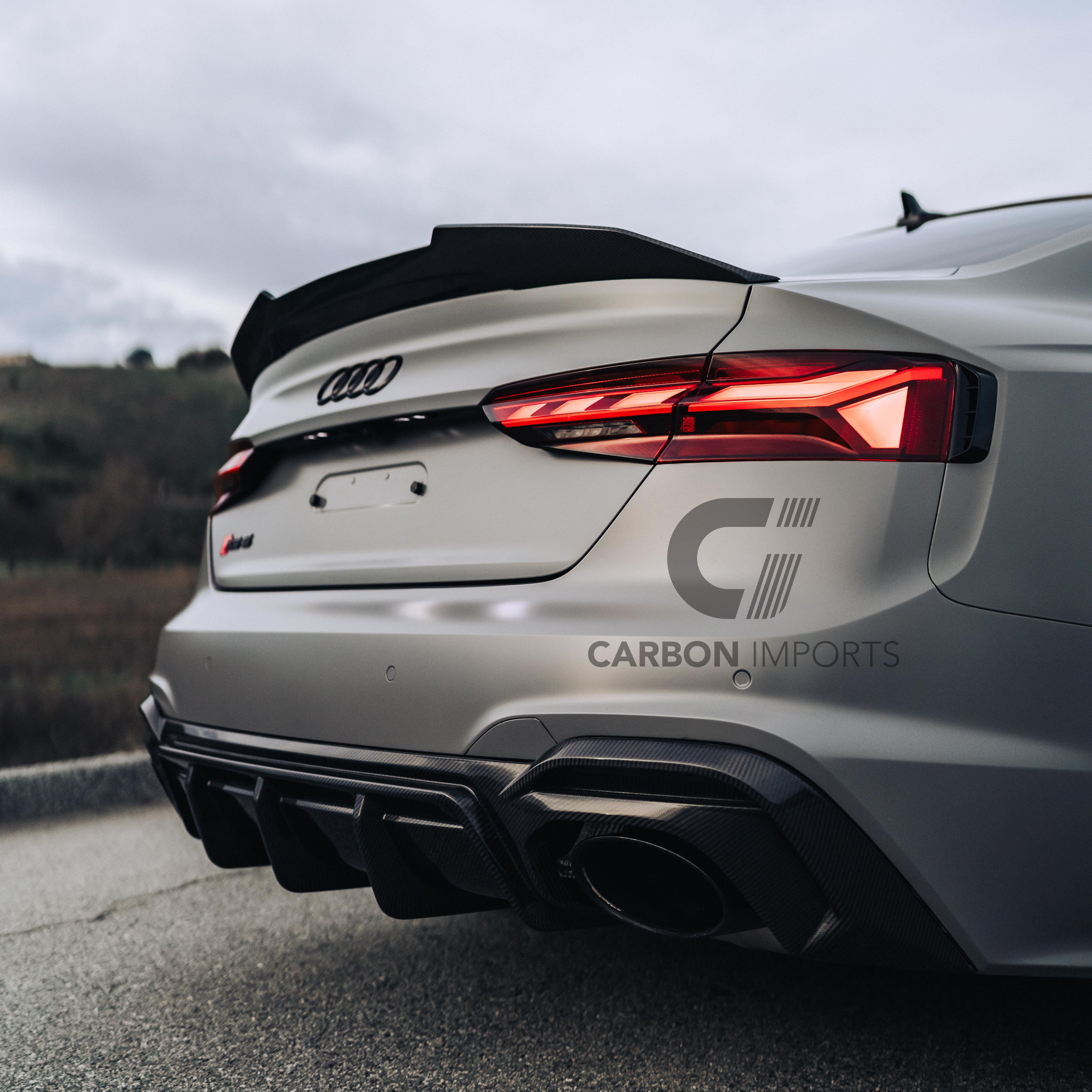 Audi RS5 B9.5 Carbon Fiber Rear Diffuser 2020-2025 V1