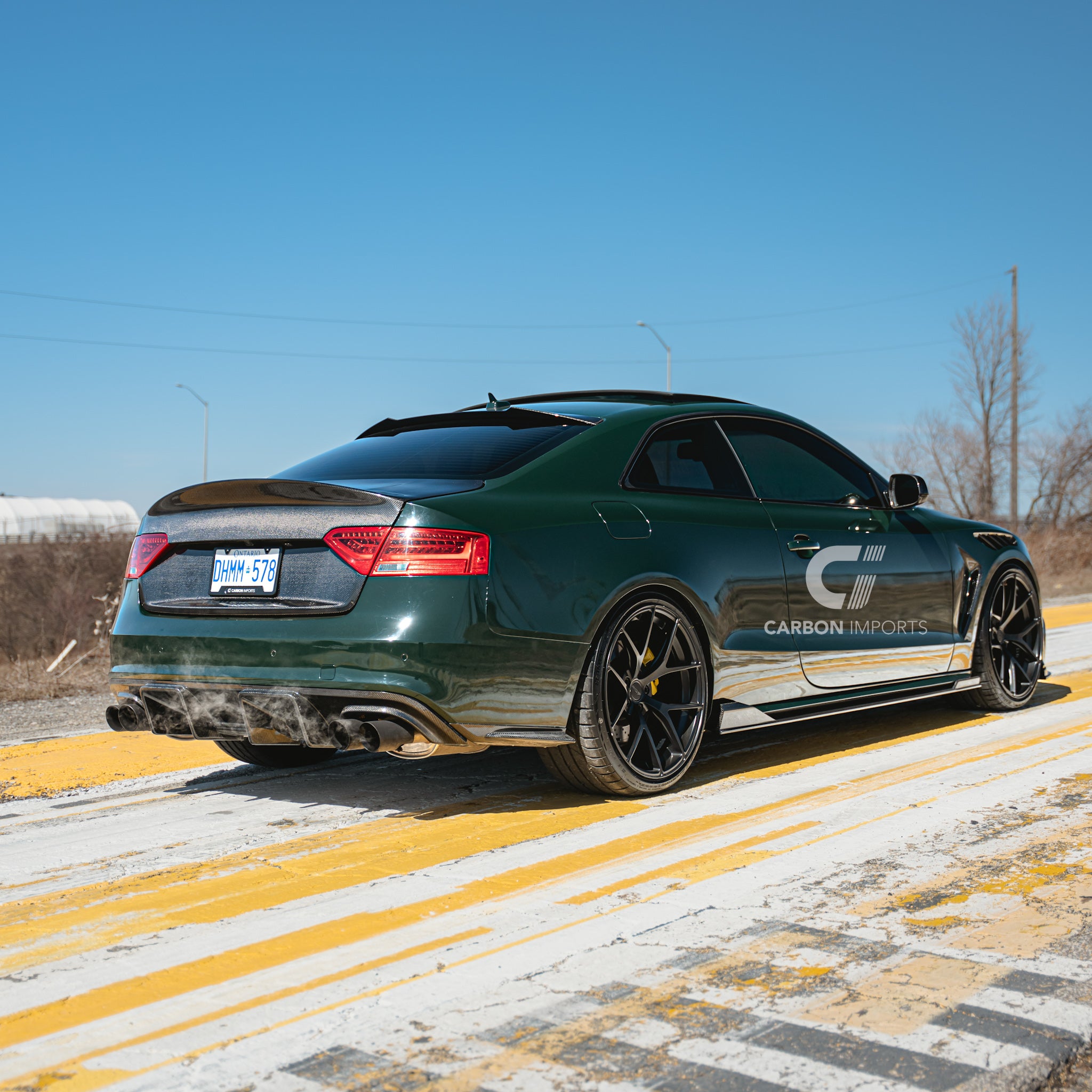 Audi S5/A5 S-Line B8.5 Carbon Fiber Rear Bumper Canards 2013-2016