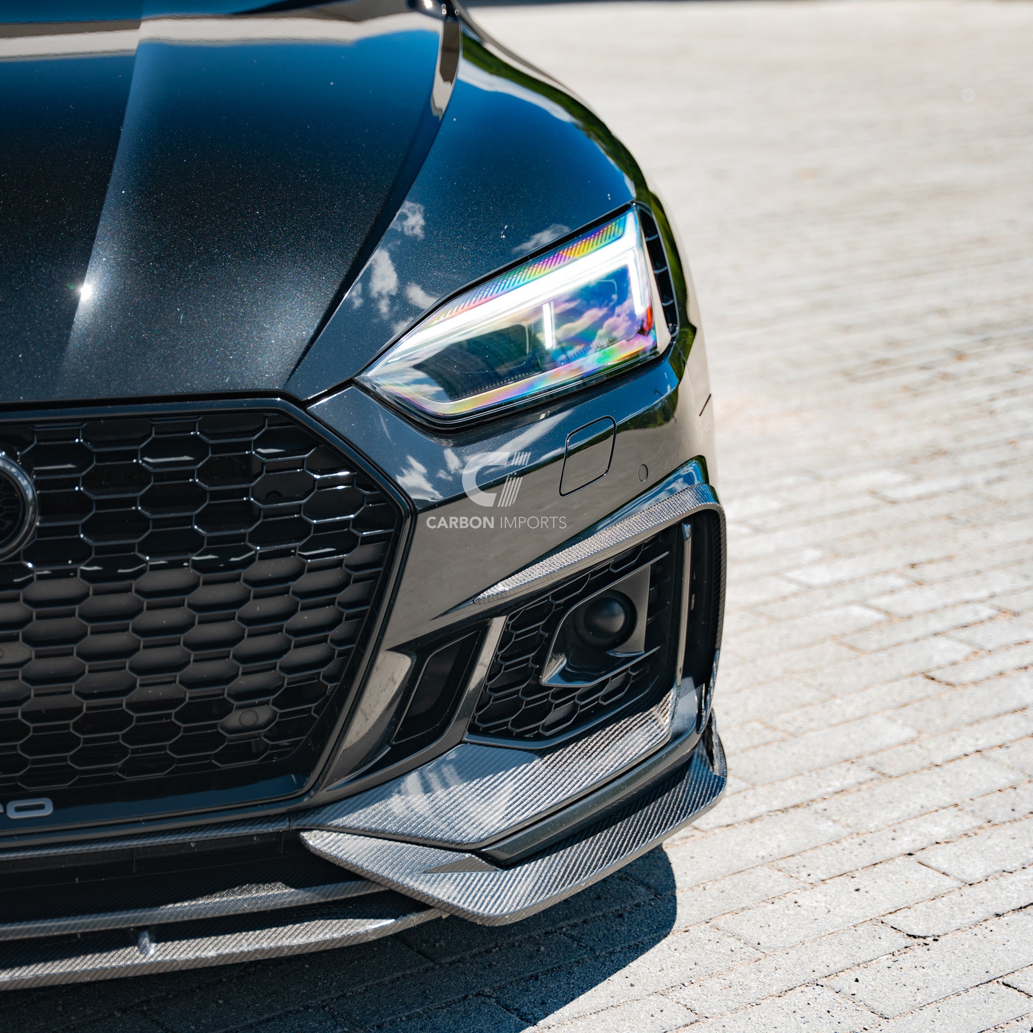 Audi RS5 B9 Carbon Fiber Fog Canards 2017-2019 V2