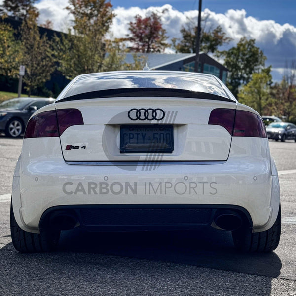 Audi RS4 B7 Carbon Fiber Trunk Lip 2006-2008 Highkick Version