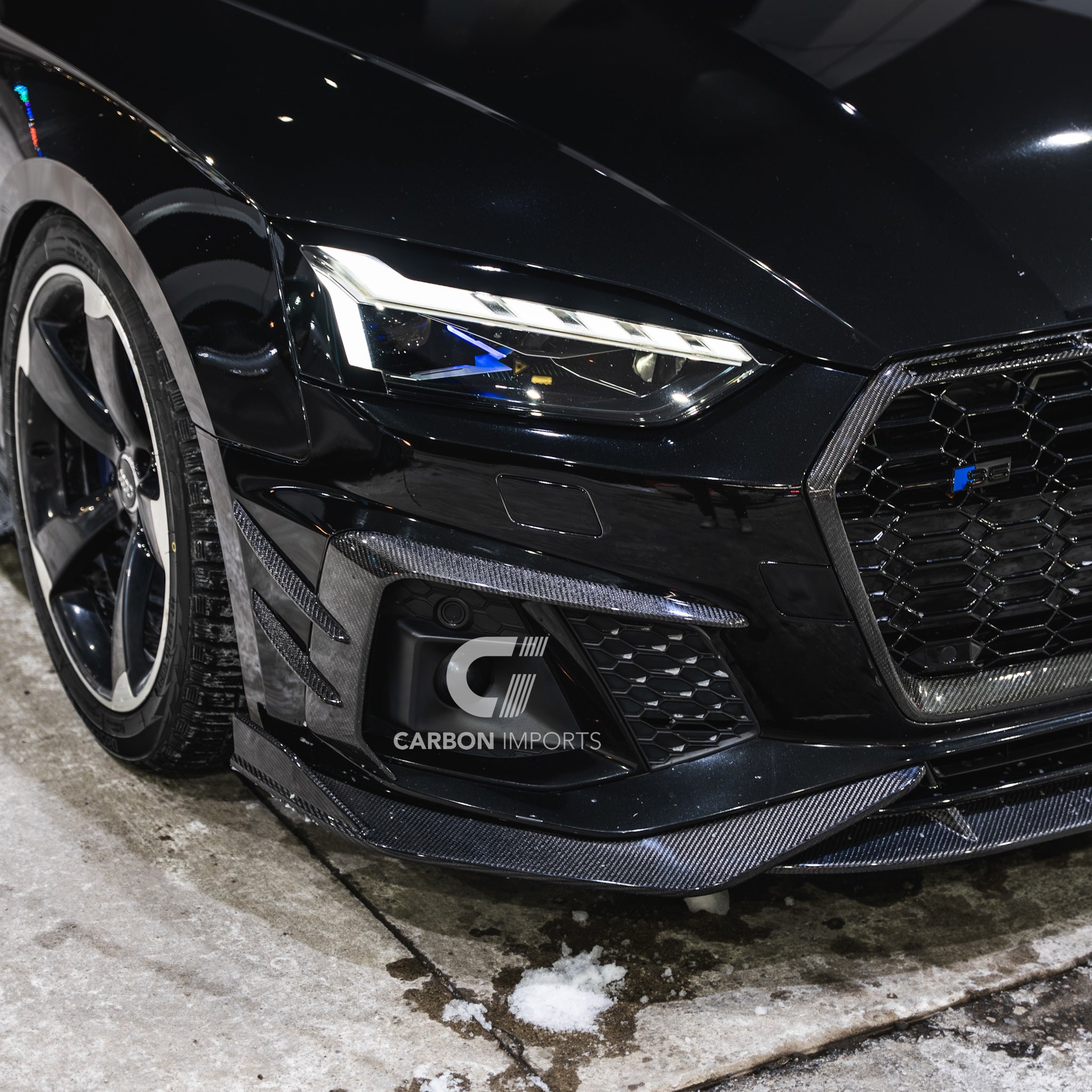 Audi S5/A5 S-Line B9.5 Carbon Fiber Fog Canards 2020-2025 V2