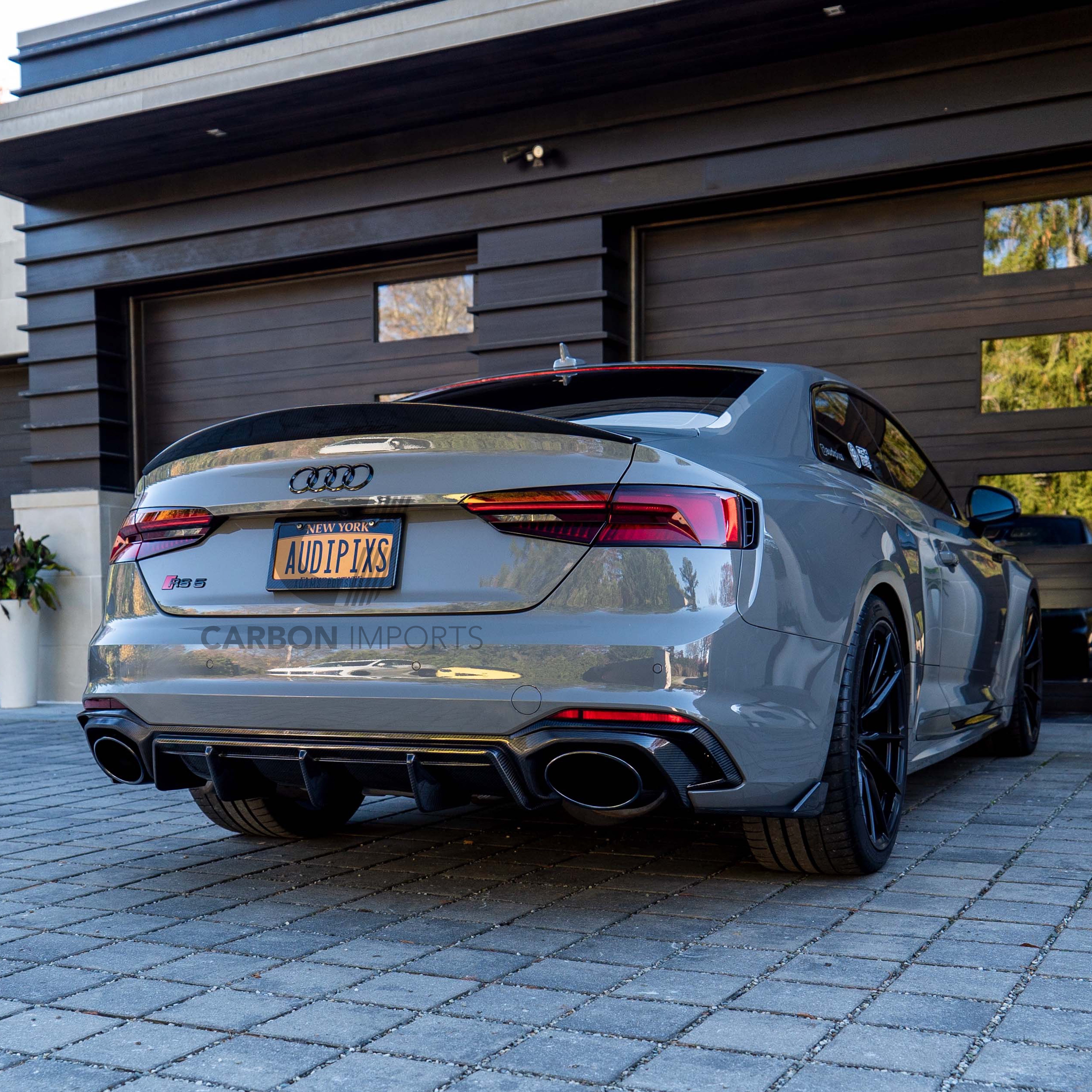 Audi RS5 B9 Rear Carbon Fiber Bumper Canards 2017-2019