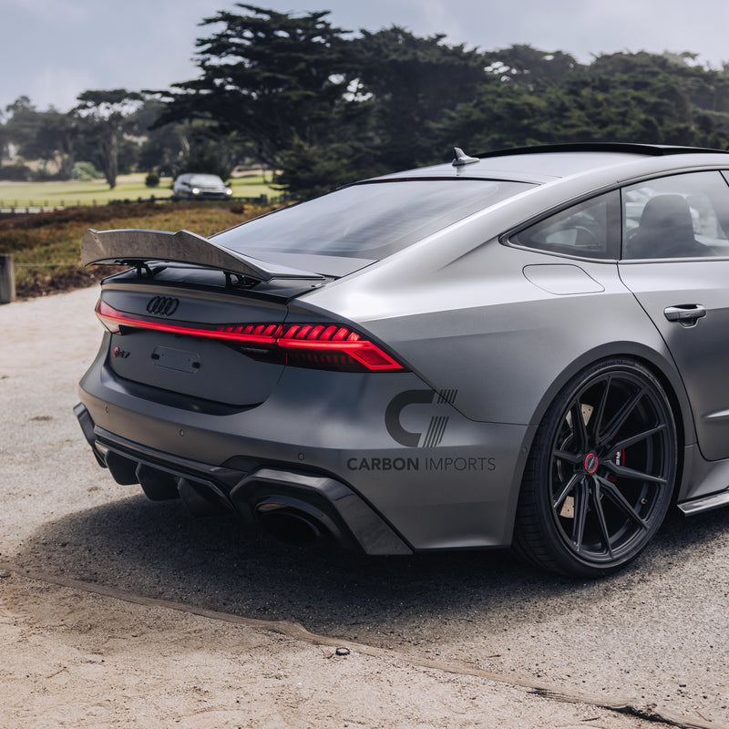 Audi RS7 C8 Carbon Fiber Trunk Lip 2020-2025 V2