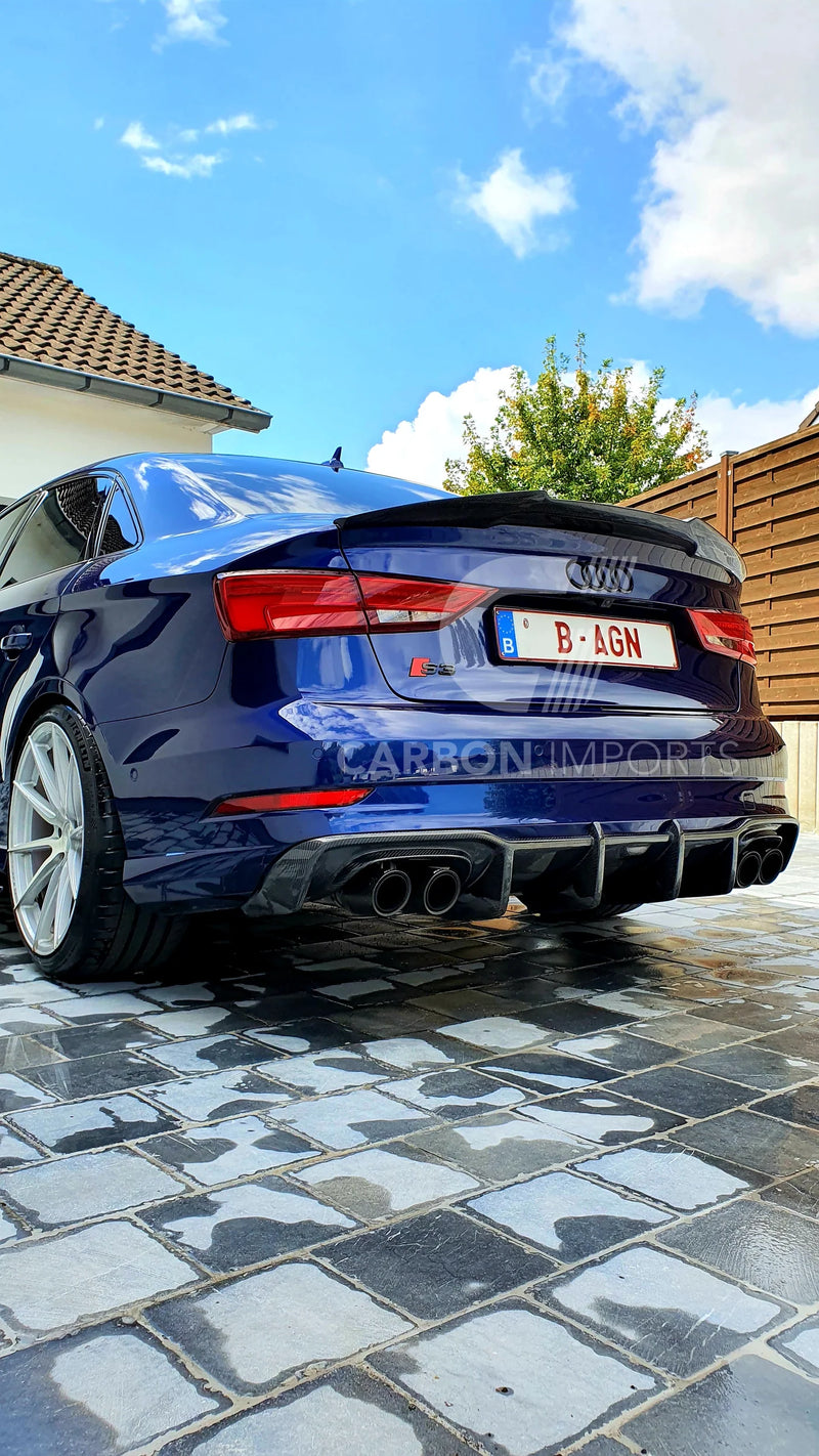 Audi A3/S3/RS3 8V Carbon Fiber Trunk Lip 2015-2020 V2