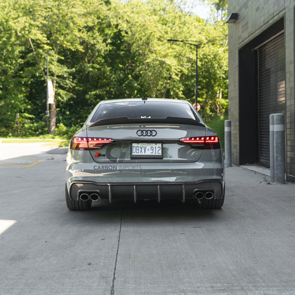 Audi S4/A4 S-Line B9.5 Carbon Fiber Rear Diffuser 2020-2025