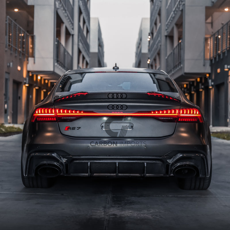Audi RS7 C8 Carbon Fiber Trunk Lip 2020-2025 V2