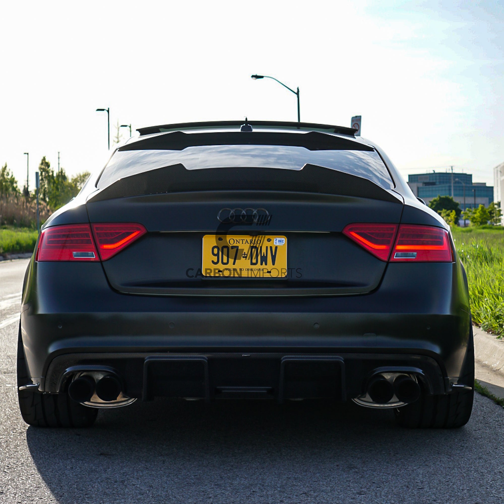 Audi S5 B8/B8.5 Carbon Fiber Trunk Lip 2007-2016 V4.5