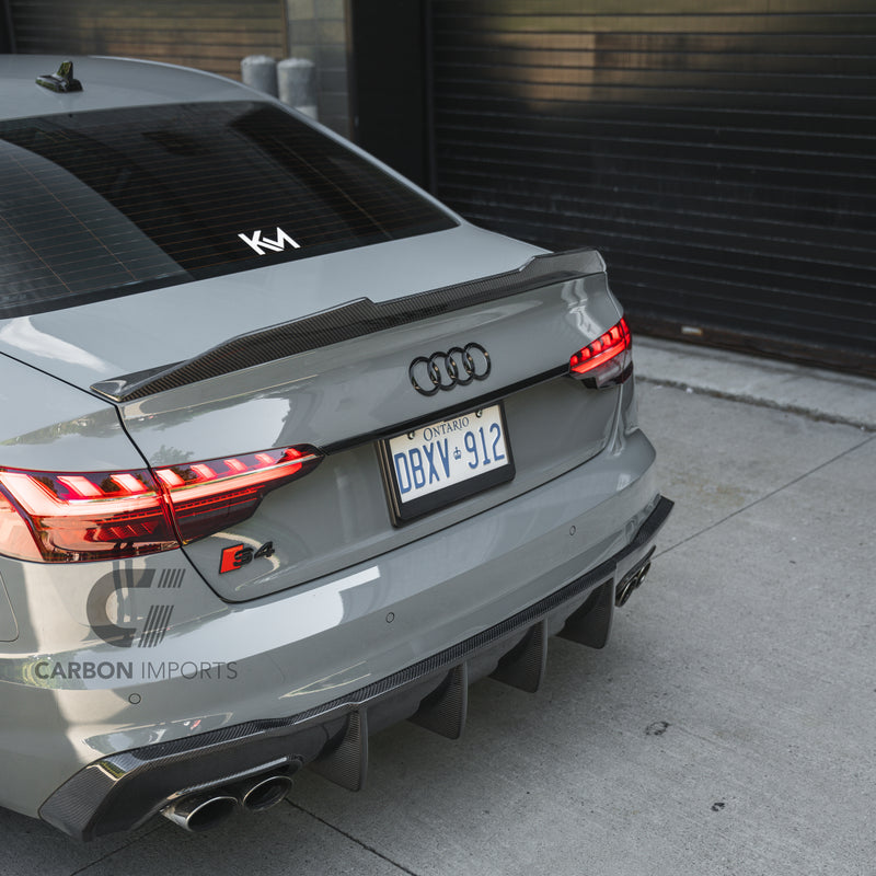 Audi S4/A4 S-Line B9.5 Carbon Fiber Rear Diffuser 2020-2025