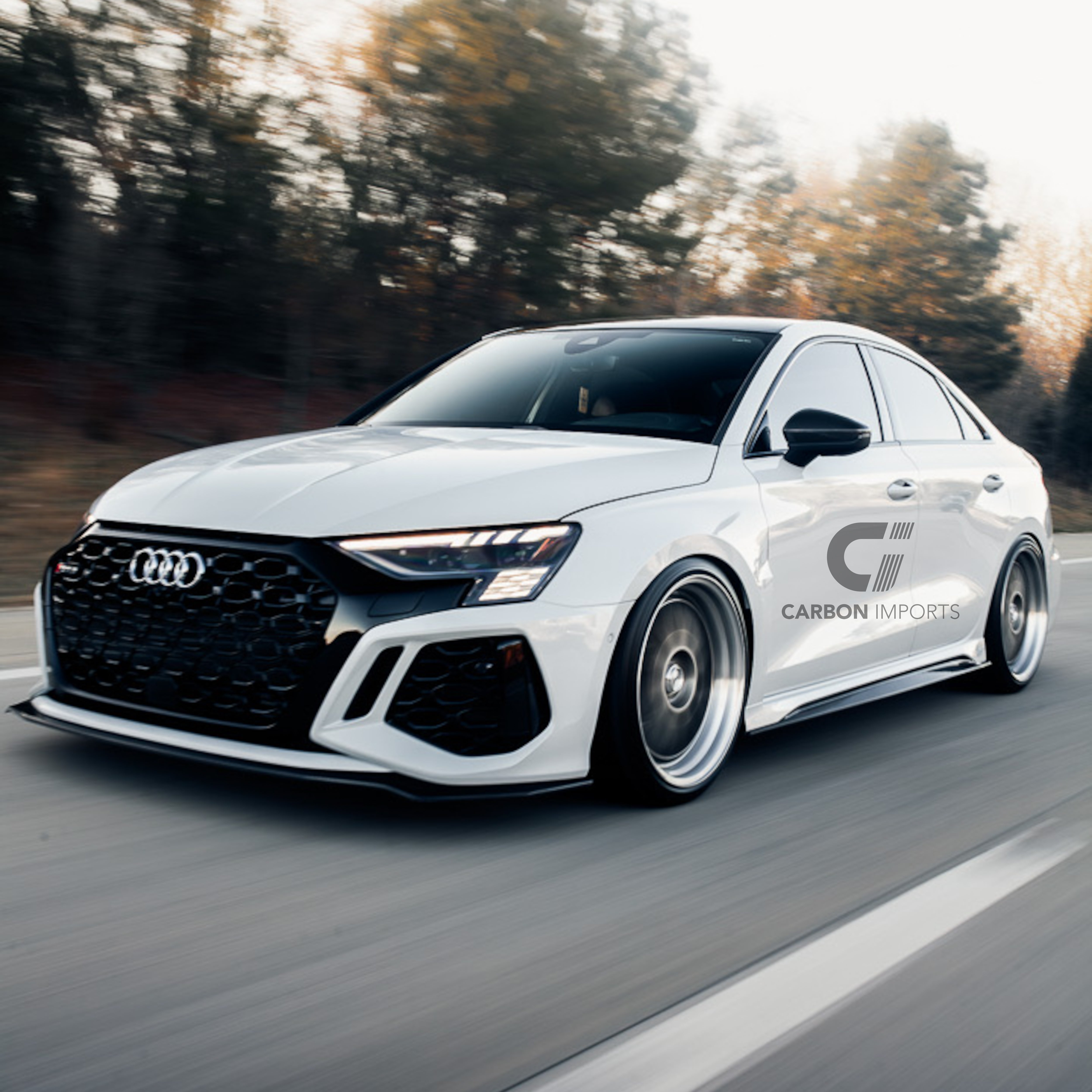 Audi RS3 8Y Carbon Front Fiber Lip 2021-2024