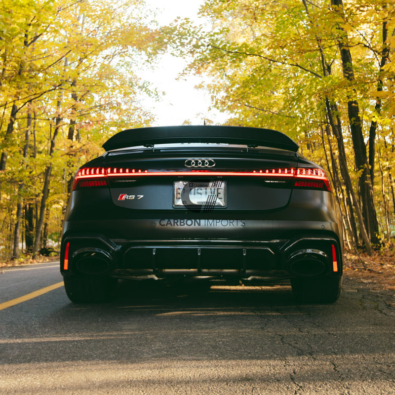 Audi RS7 C8 Carbon Fiber Trunk Lip 2020-2025 V1