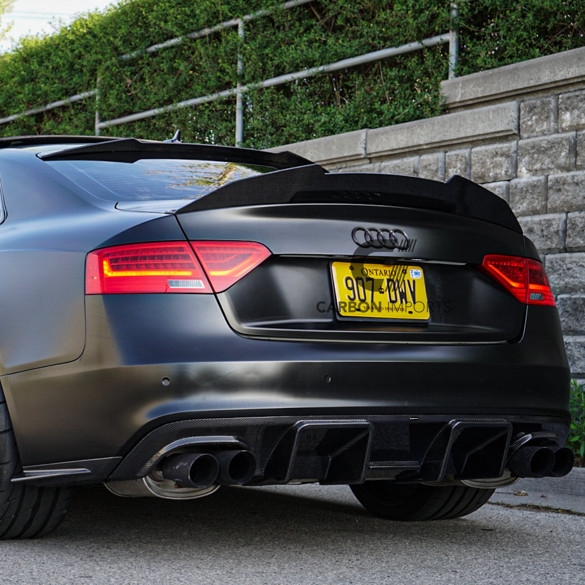 Audi S5 B8/B8.5 Carbon Fiber Trunk Lip 2007-2016 V4.5