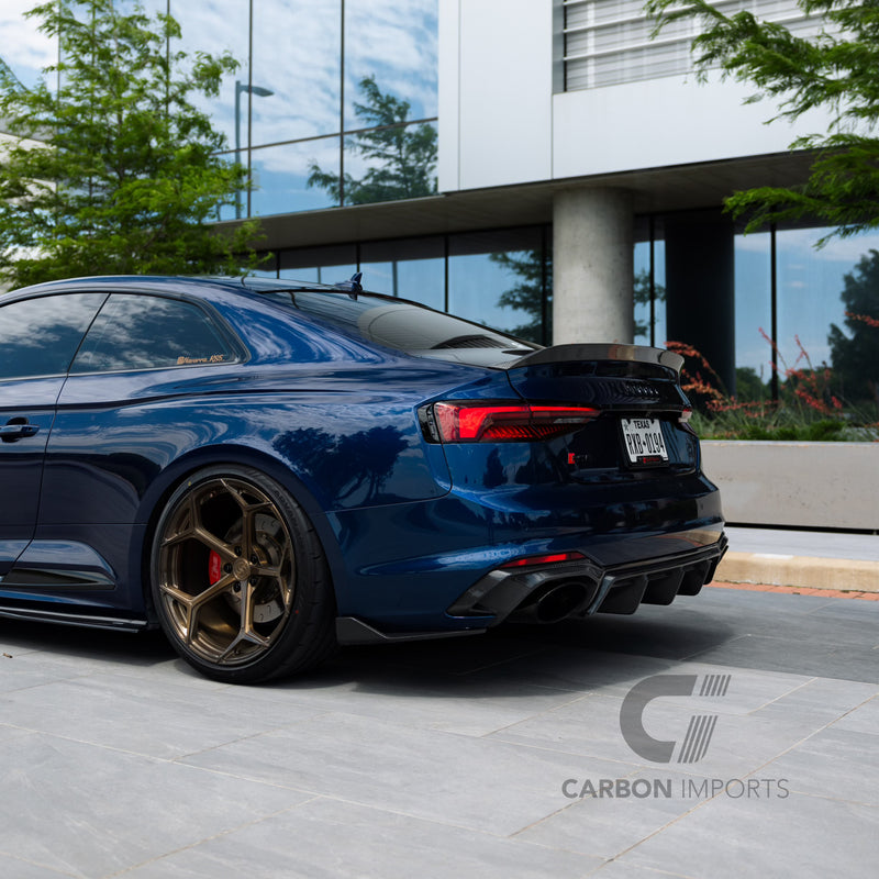 Audi RS5 B9 Rear Carbon Fiber Bumper Canards 2017-2019