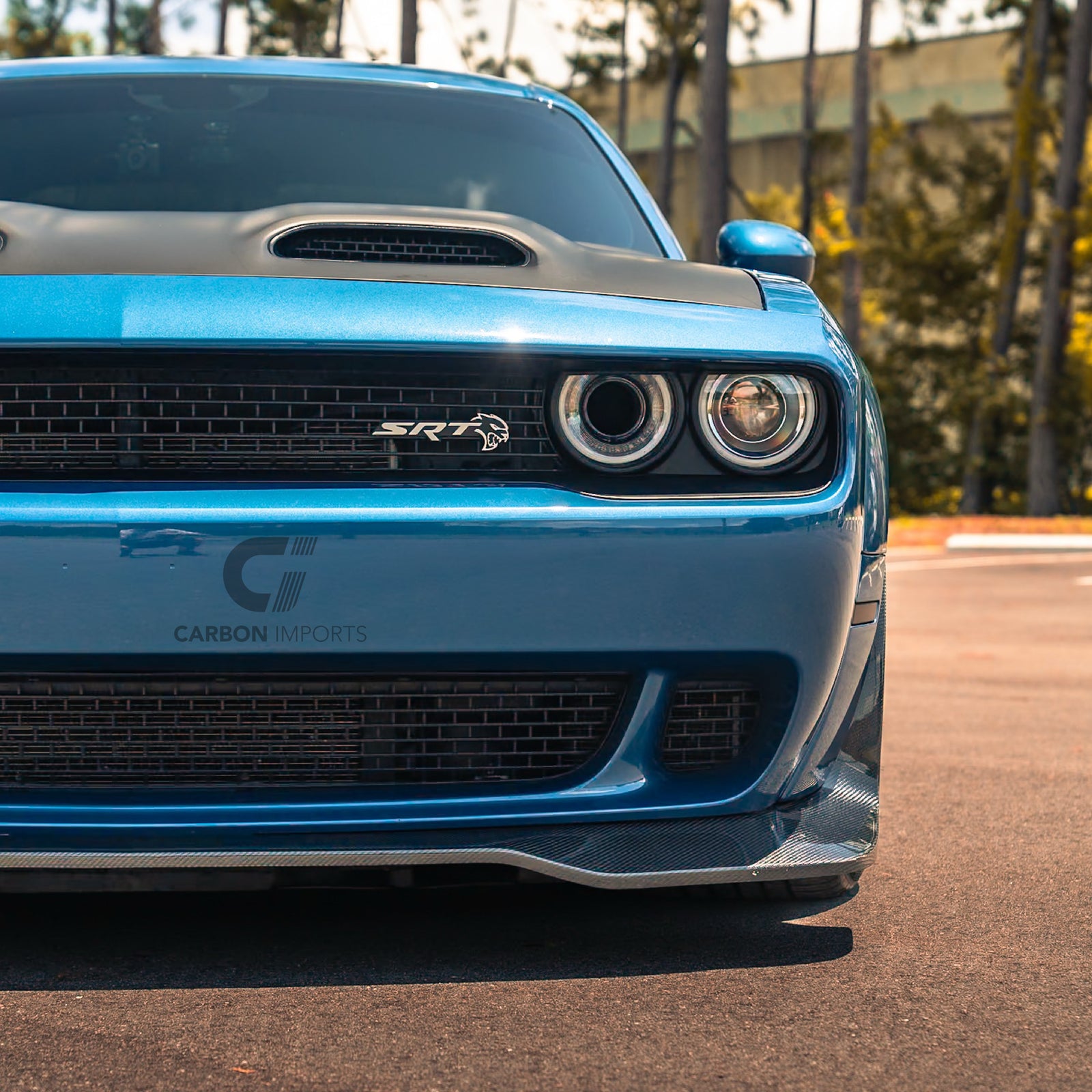 Carbon Fiber Front Splitter Lip Set – For Dodge Challenger SRT Hellcat 2015-2021