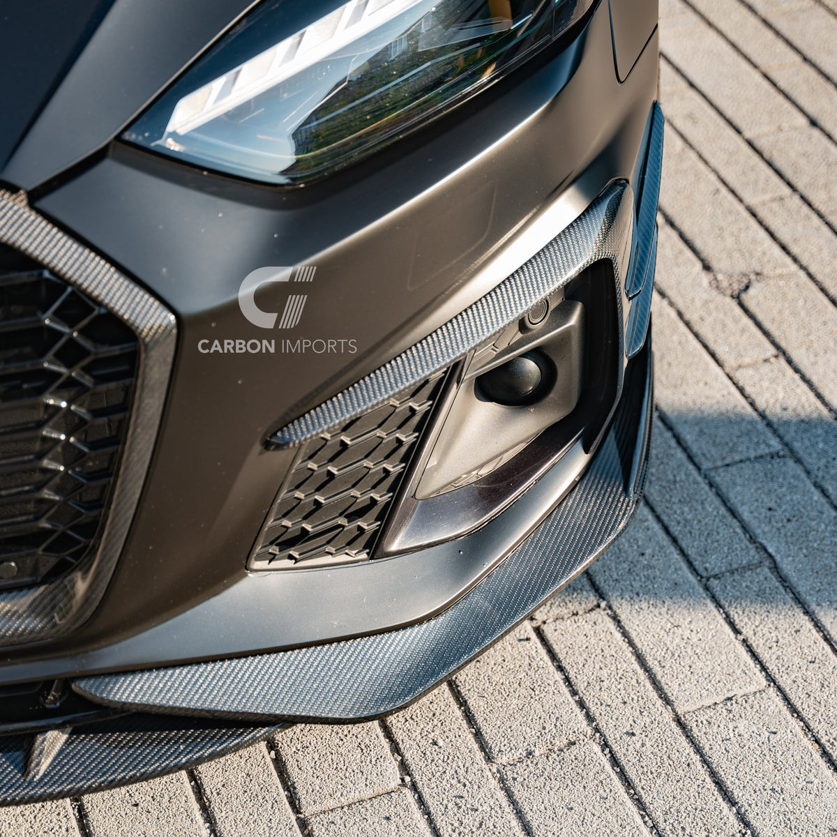 Audi S5/A5 B9.5 Carbon Fiber Front Lip 2020-2025 V2