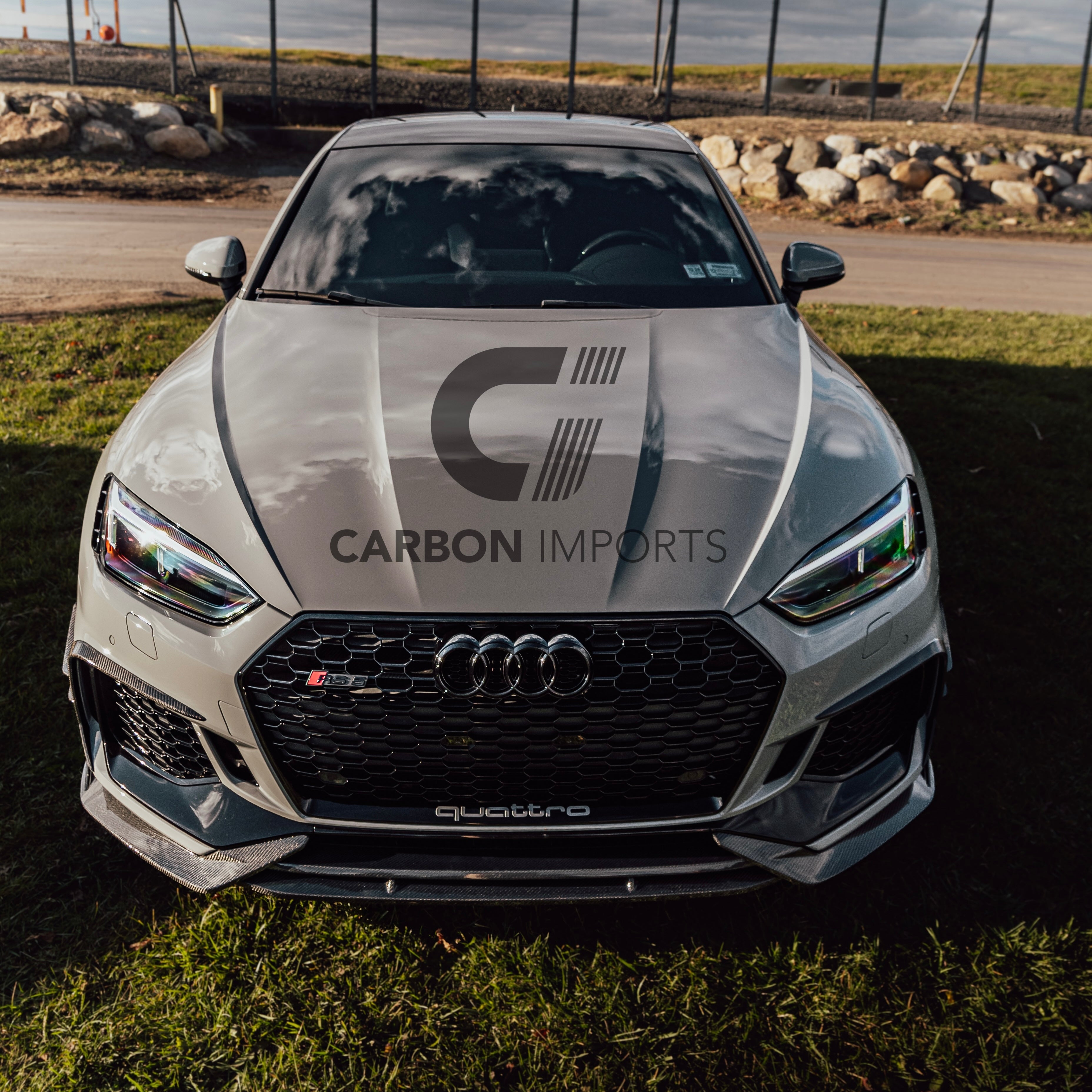 Audi RS5 B9 Carbon Fiber Front Fog Canards 2017-2019