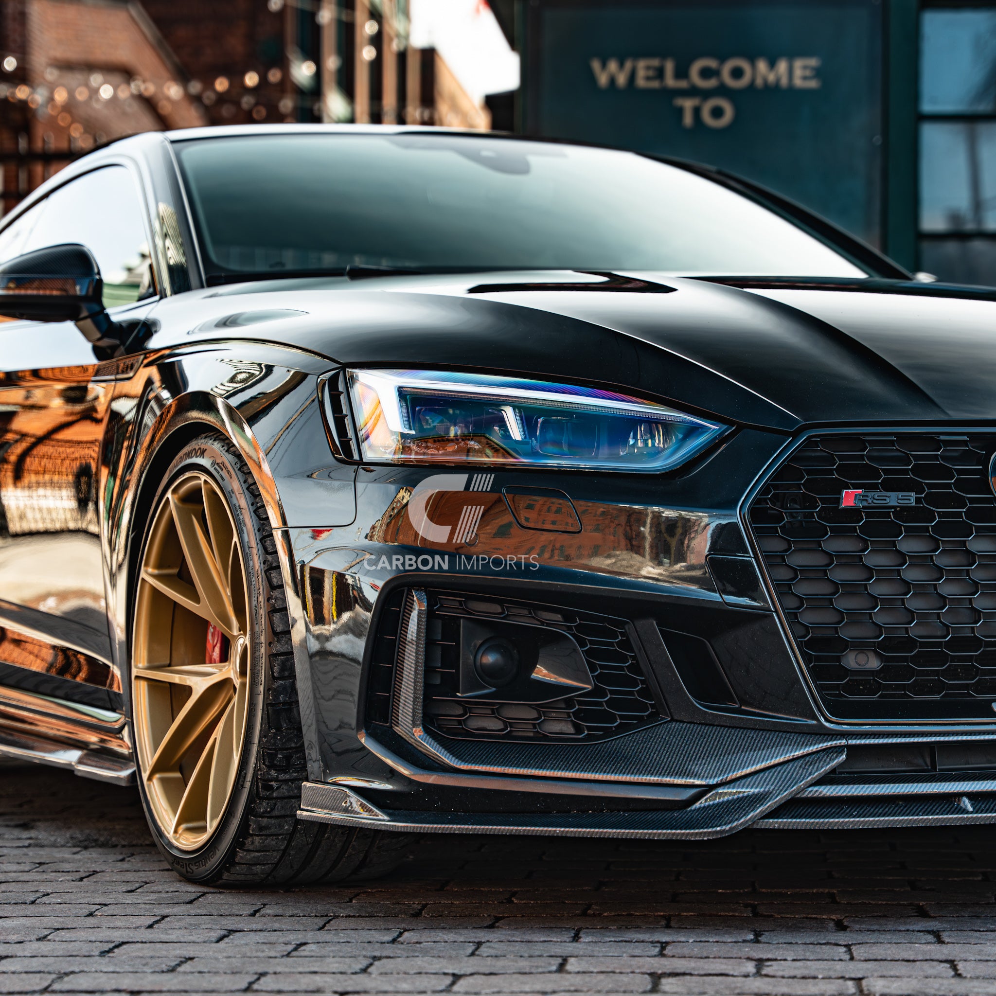 Audi RS5 B9 Carbon Fiber Front Bumper Trim 2017-2019