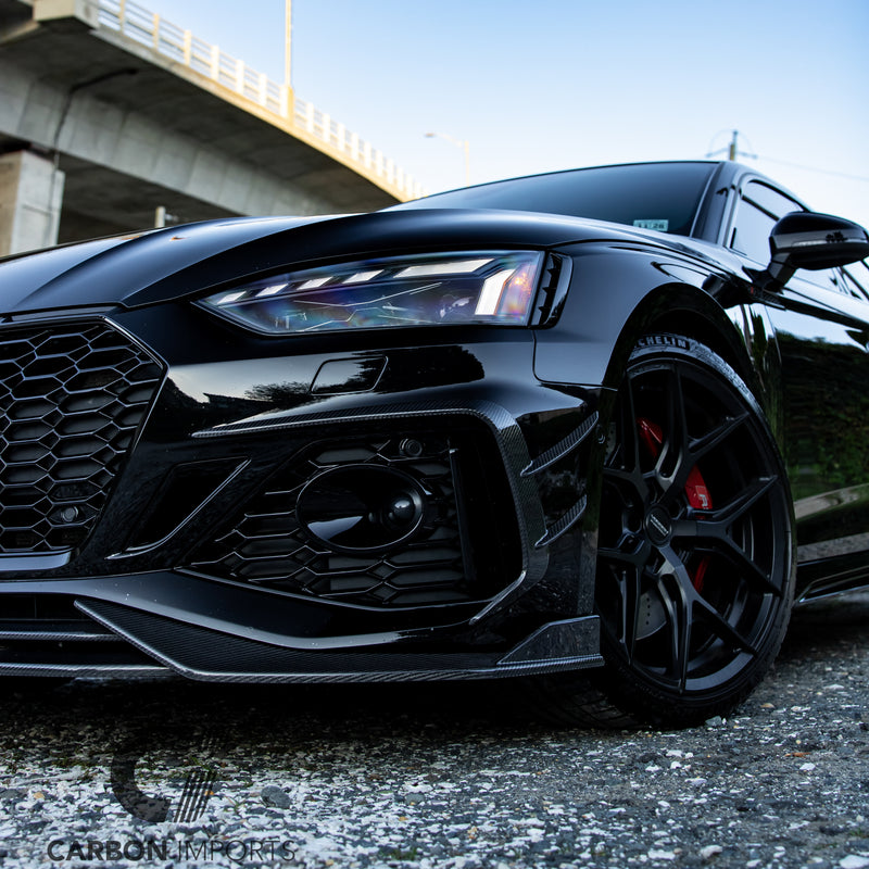 Audi RS5 B9.5 Carbon Fiber Front Fog Canards 2020-2025
