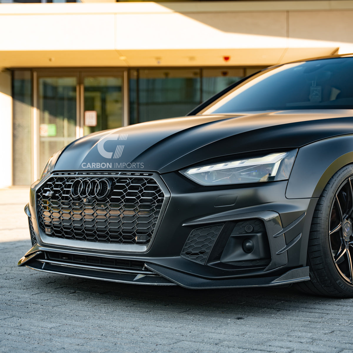 Audi S5/A5 B9.5 Carbon Fiber Front Lip 2020-2025 V2